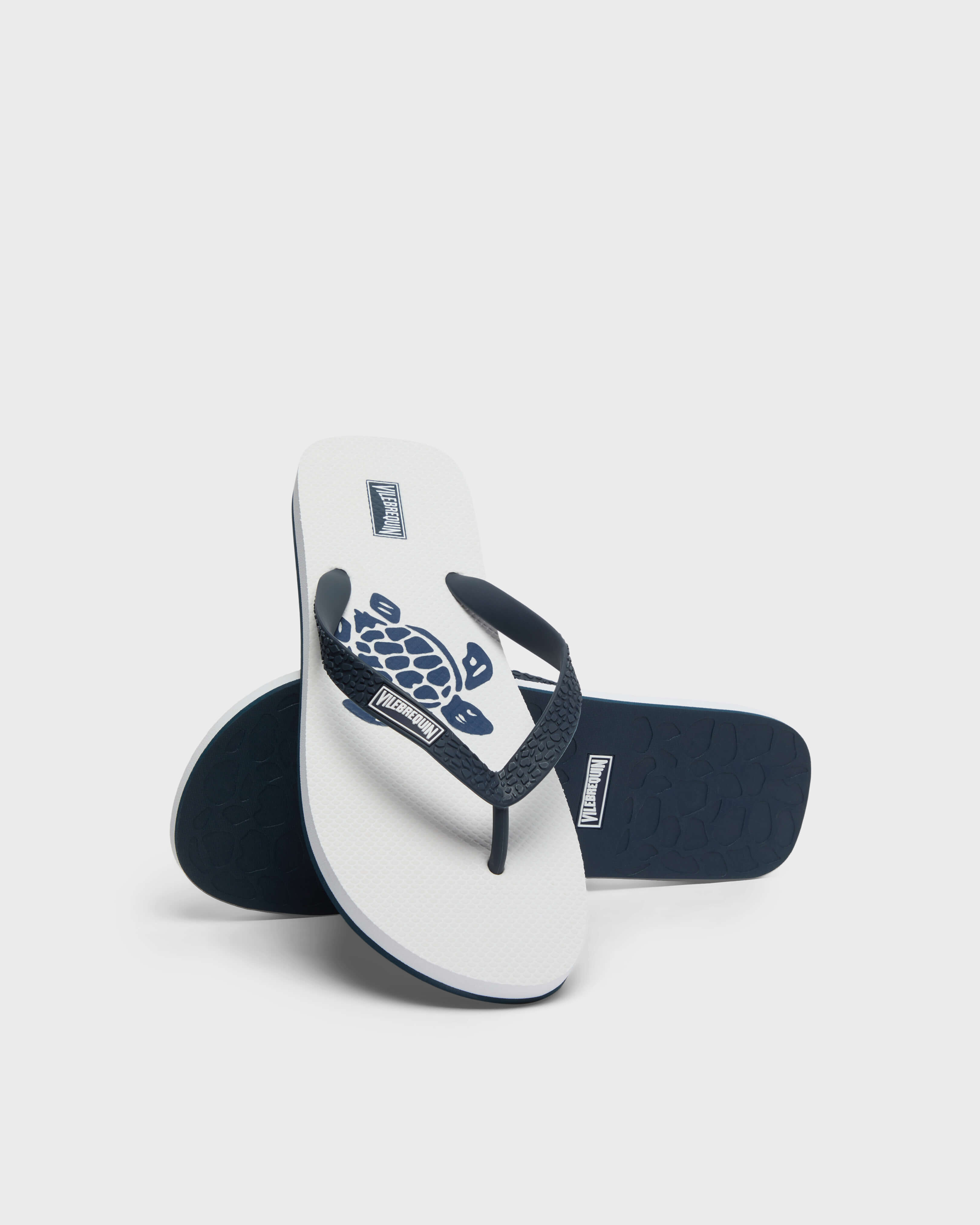 Chanclas de playa con estampado Turtle para hombre BLANCO supp4 view