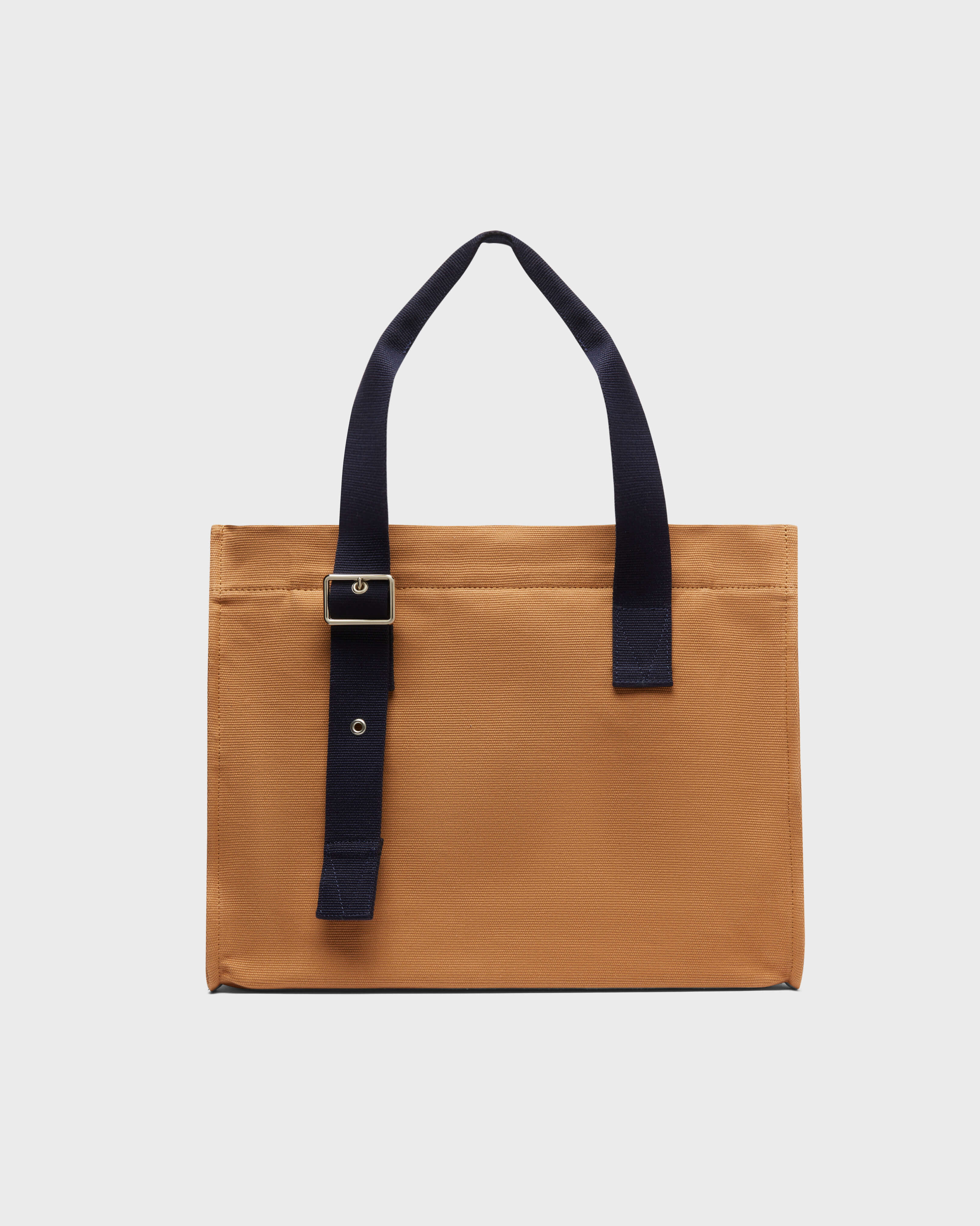 Small Cotton Beach Bag Solid MOCHA back view