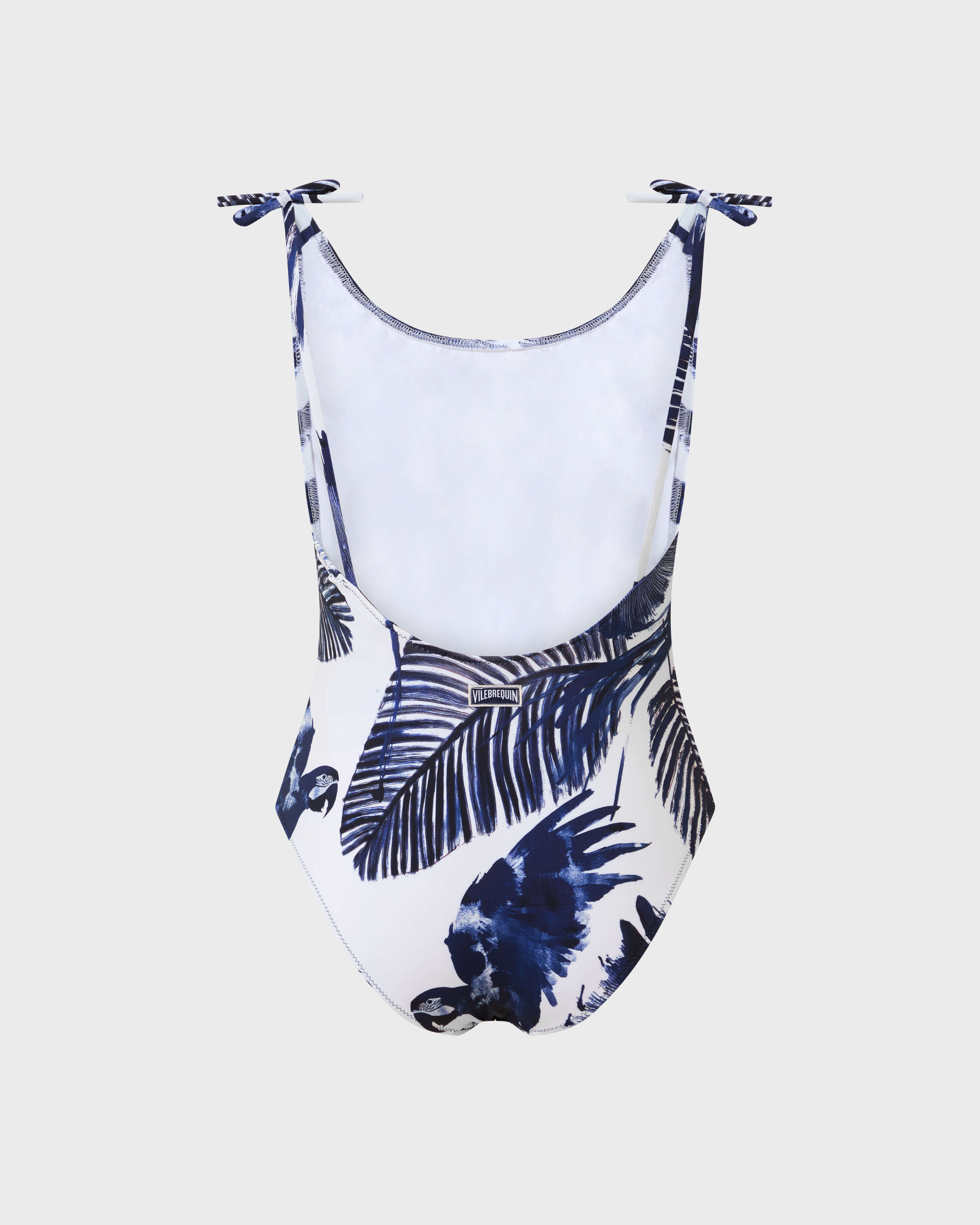 Maillot de bain une pièce fille Papagaio BLANC back view