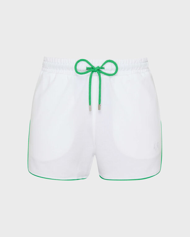 Vilebrequin - Men Organic Cotton Bermuda Shorts Vbq Line - Bermuda - Ben - White - Size S