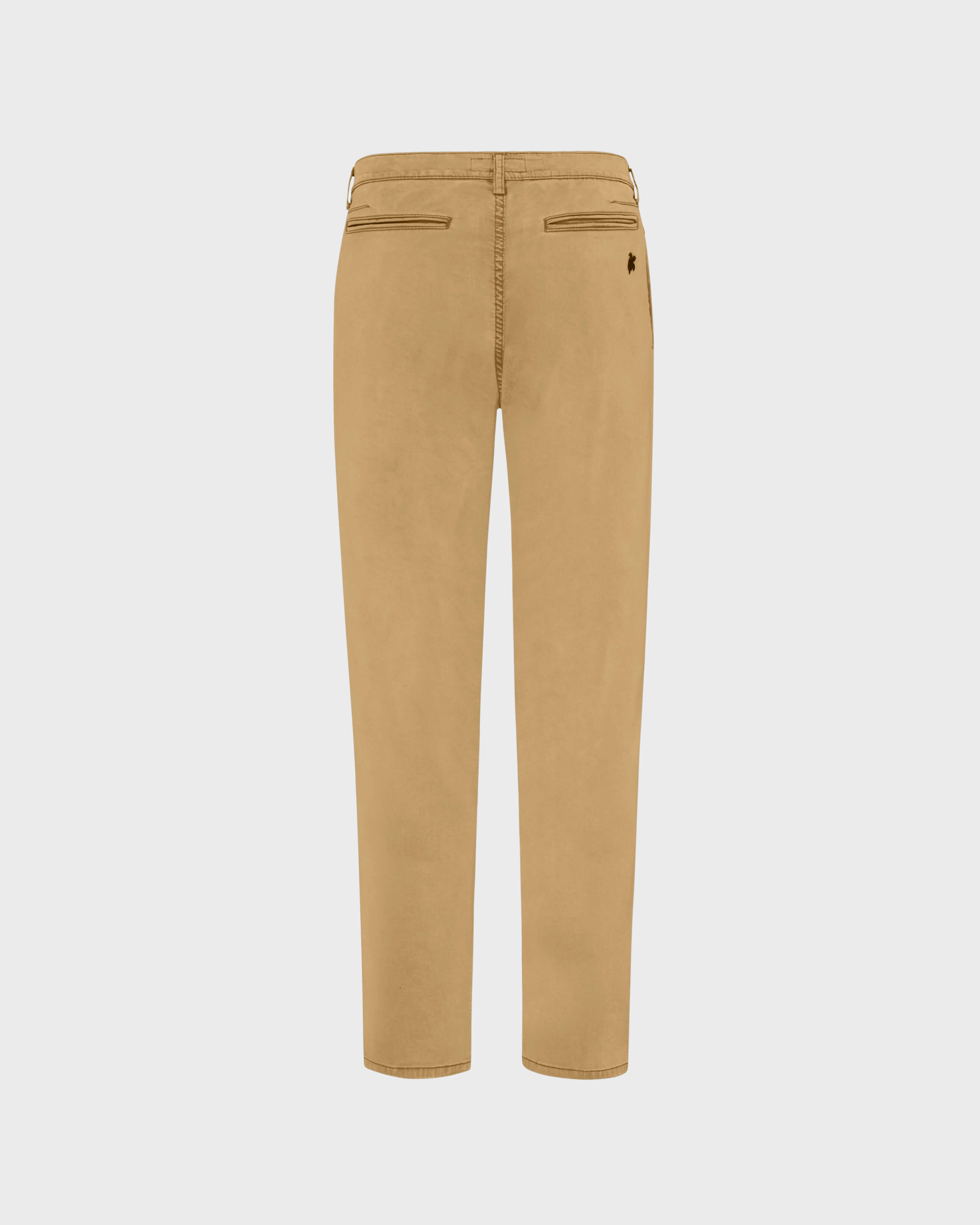 Men Tencel Satin Regular Pants MOCHA back view