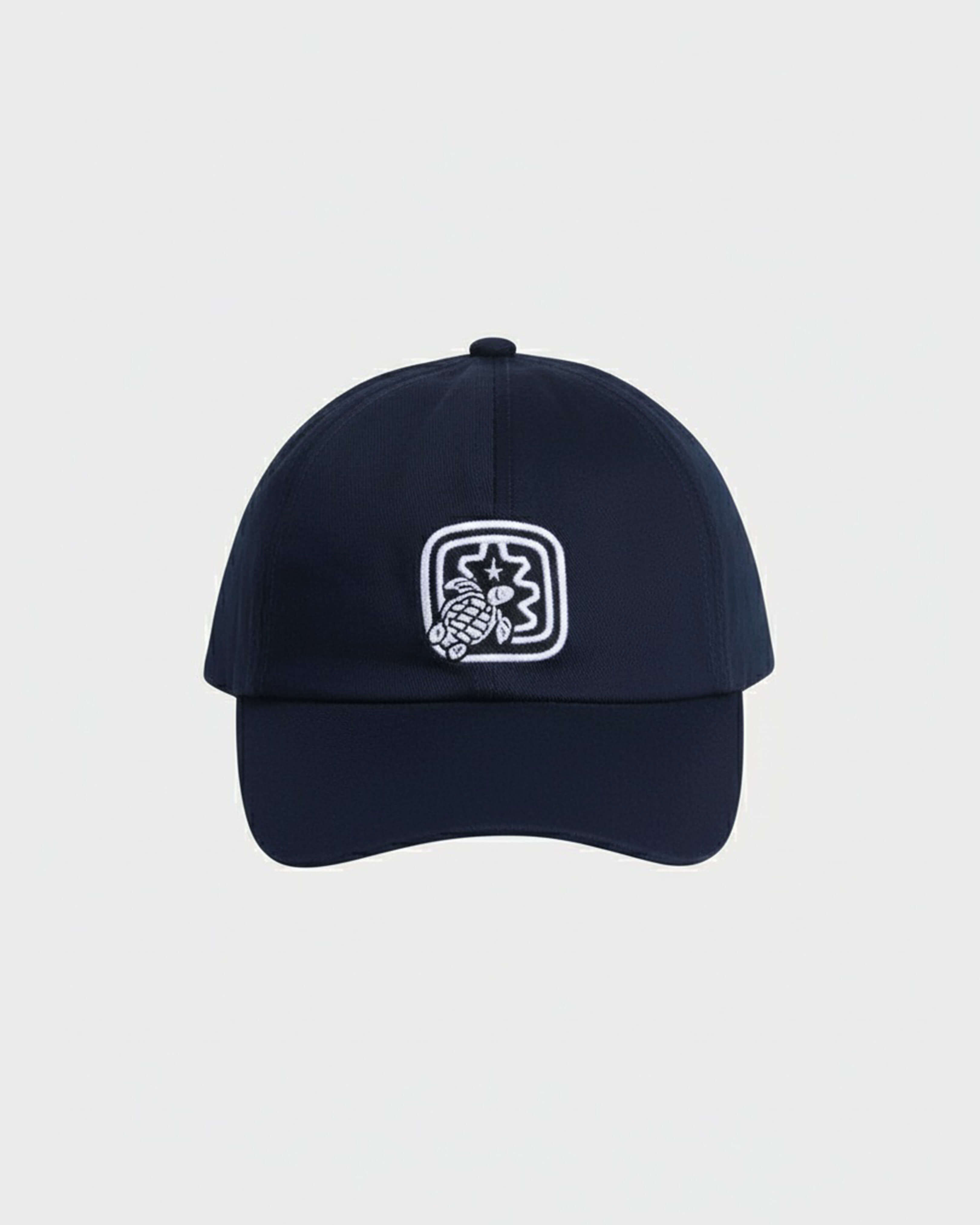 Cap Solid - Vilebrequin x Ines de la Fressange NAVY front view