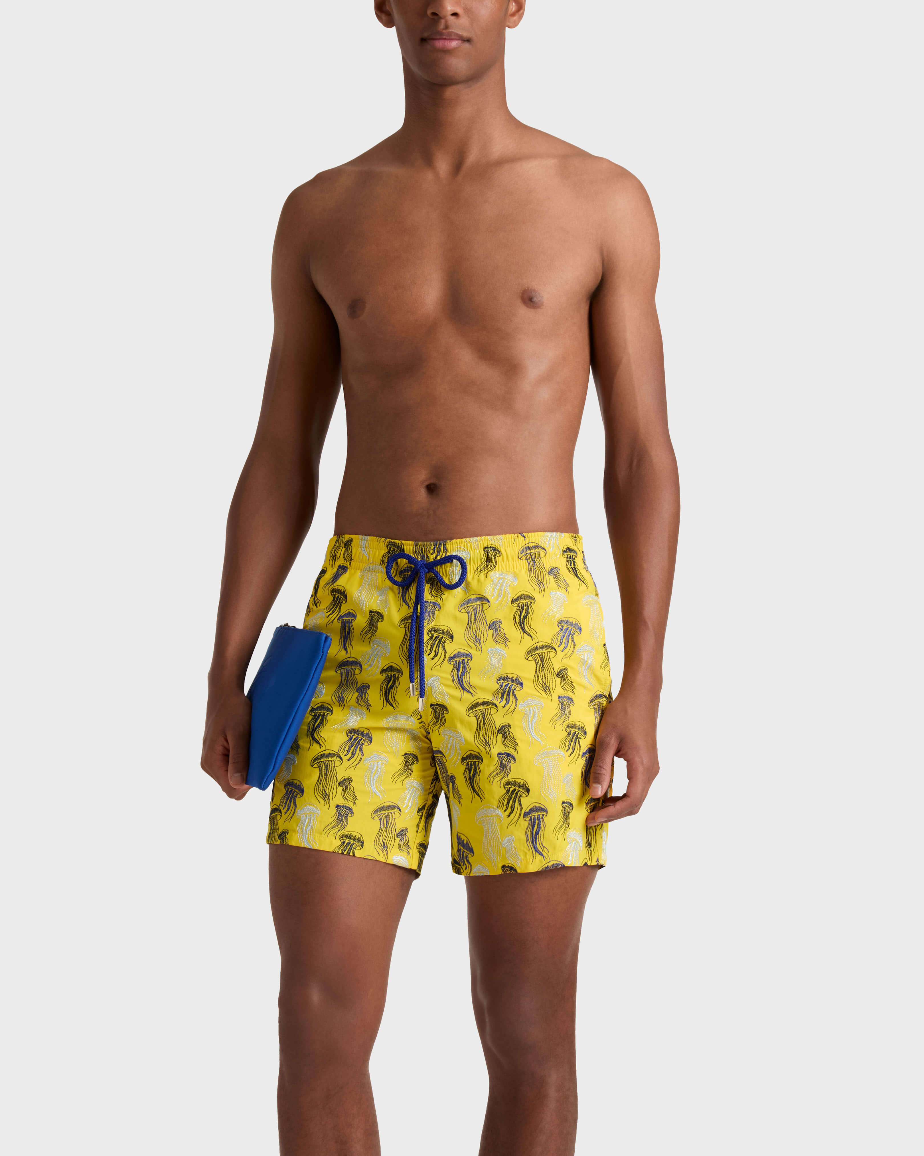 Men Embroidered Swim Shorts Jellyfish Dance - Limited Edition SOLE frontworn view