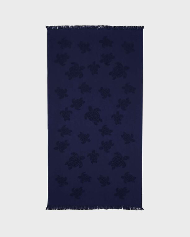 Vilebrequin - Strandtuch Aus Bio-baumwolle Schildkröten-jacquard - Strandtuch - Santah - Blau - Größe OSFA