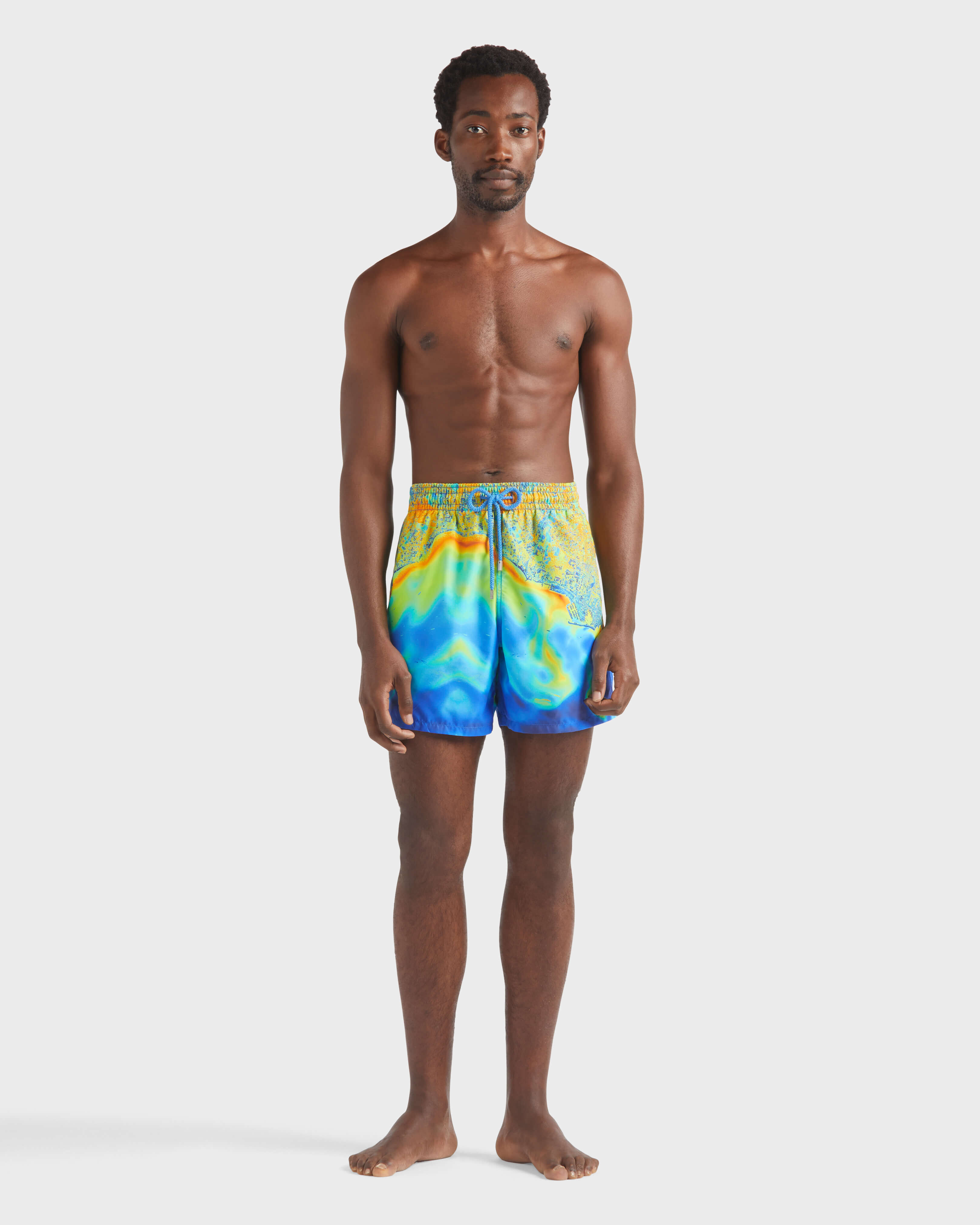 Men Swim Shorts Bathymétrie Des Oceans PALACE frontworn view