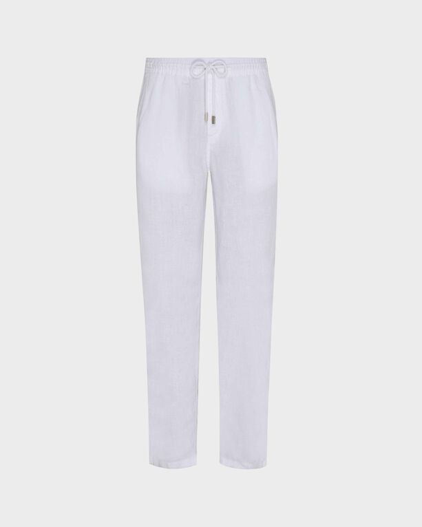 Vilebrequin - Men Linen Pants Regular Fit Solid - Pant - Parc - White - Size L