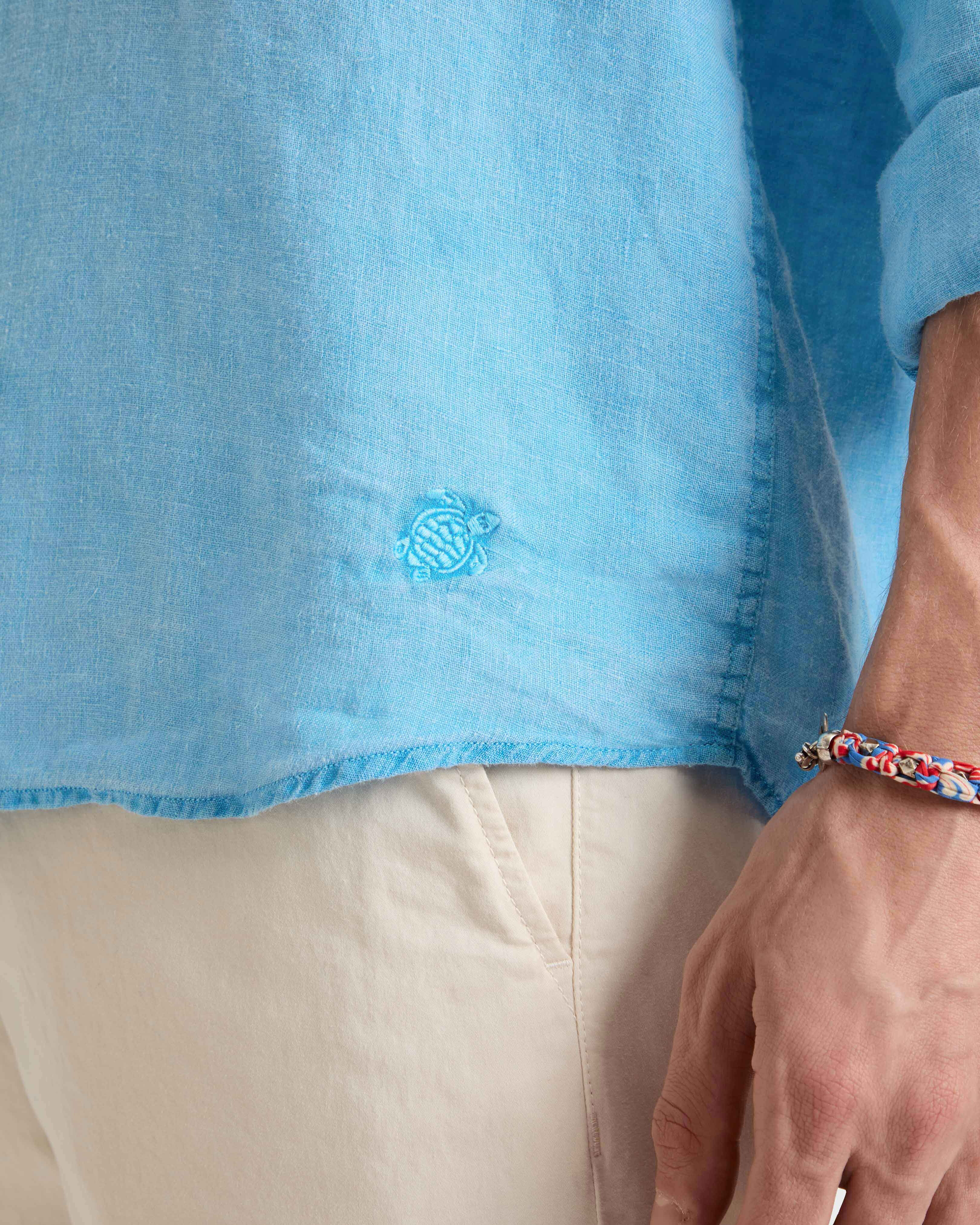Men Linen Mineral Dye Shirt LARIMAR supp1 view