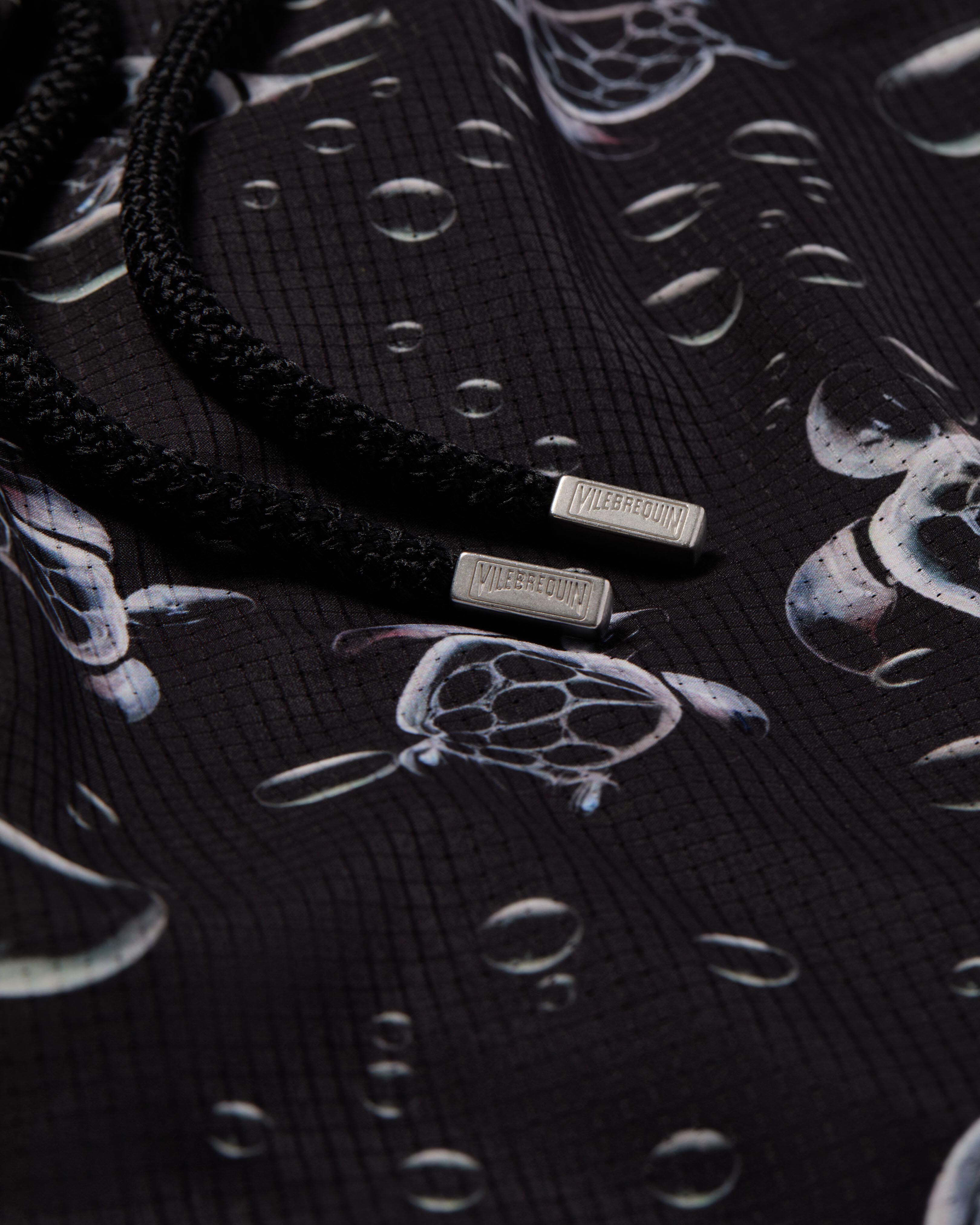 Bubble Turtles 3D Ultraleichte und verstaubare mikroperforierte Badeshorts für Herren SCHWARZ supp1 view