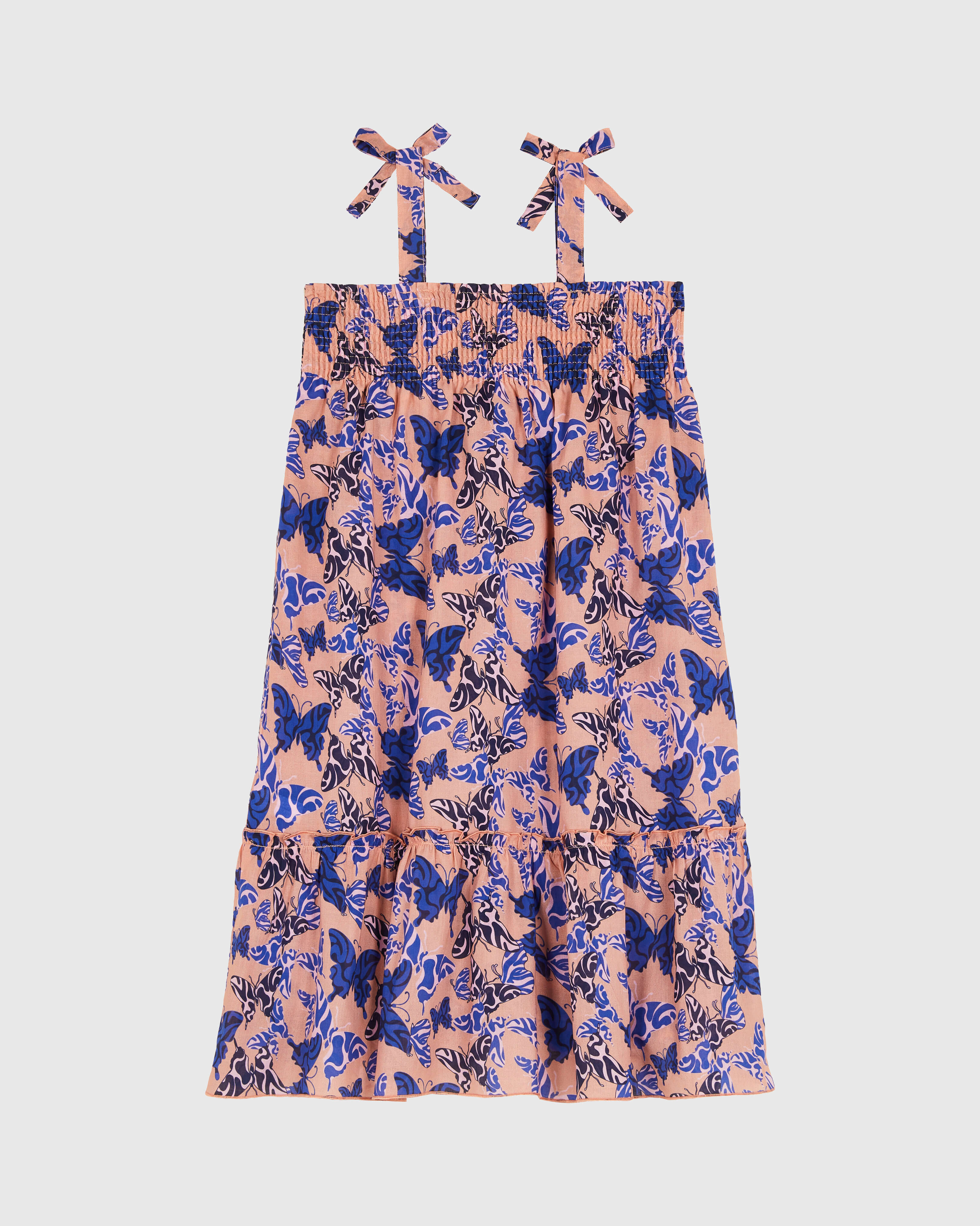 Girls Organic Cotton Voile Disco Butterflly BLUSH back view
