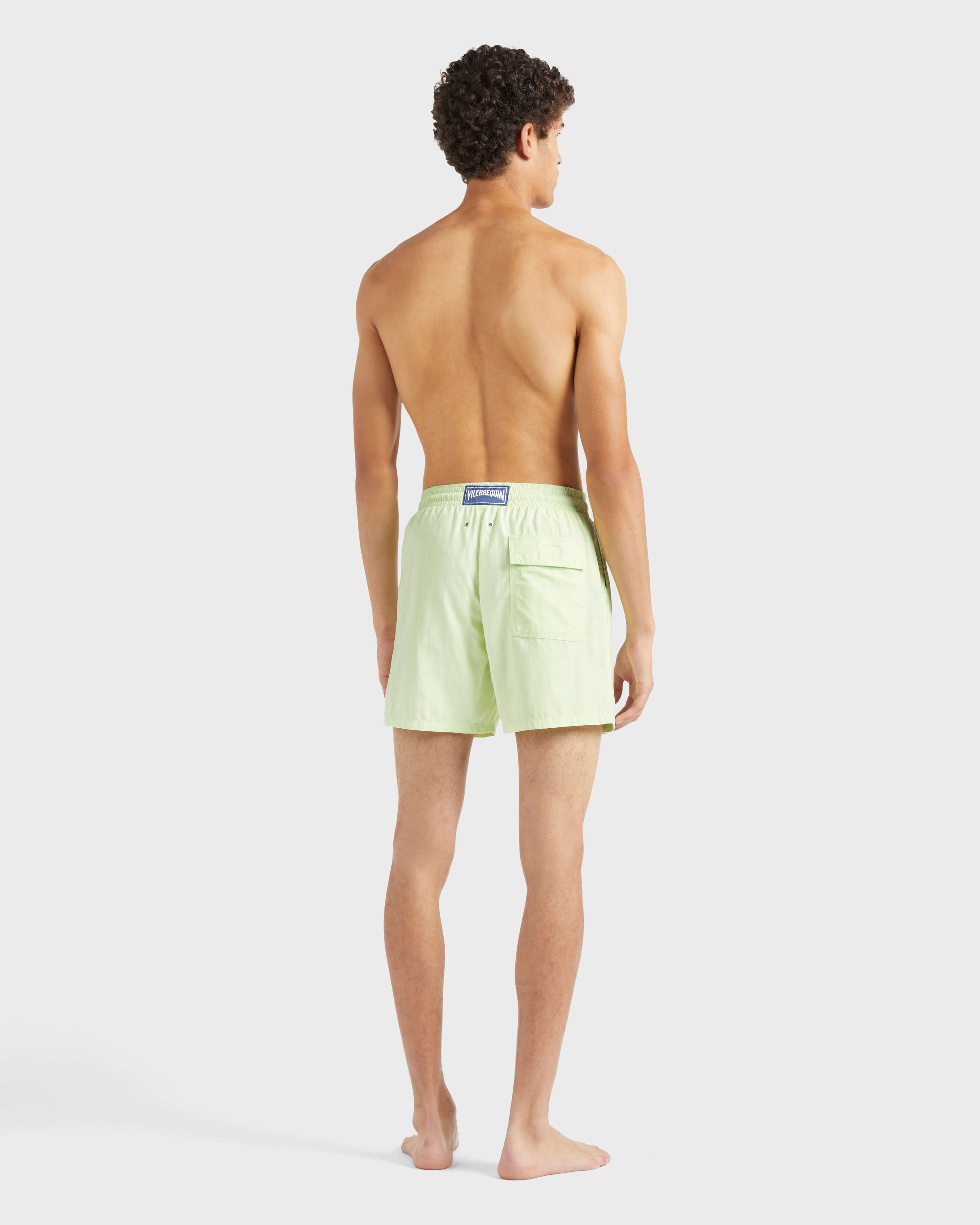 Men Swim Shorts Solid MACAROON backworn view
