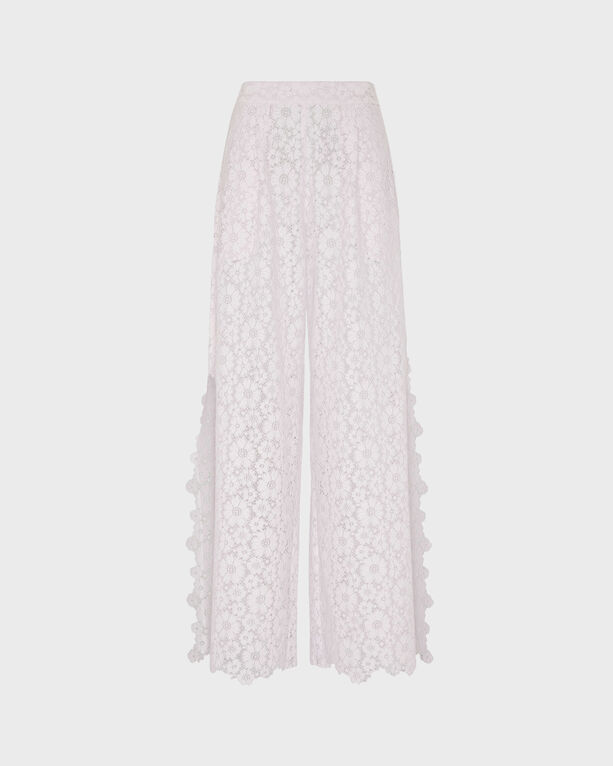 Vilebrequin - Women Pants Flowers Lace - Pant - Prune - White - Size S