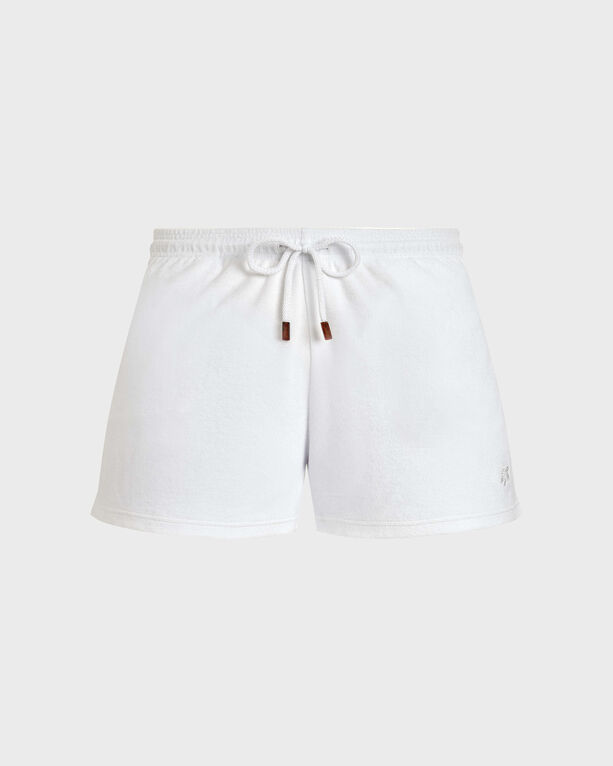 Vilebrequin - Short De Bain En Éponge Femme Uni - Shorty - Liona - Blanc - Taille XS