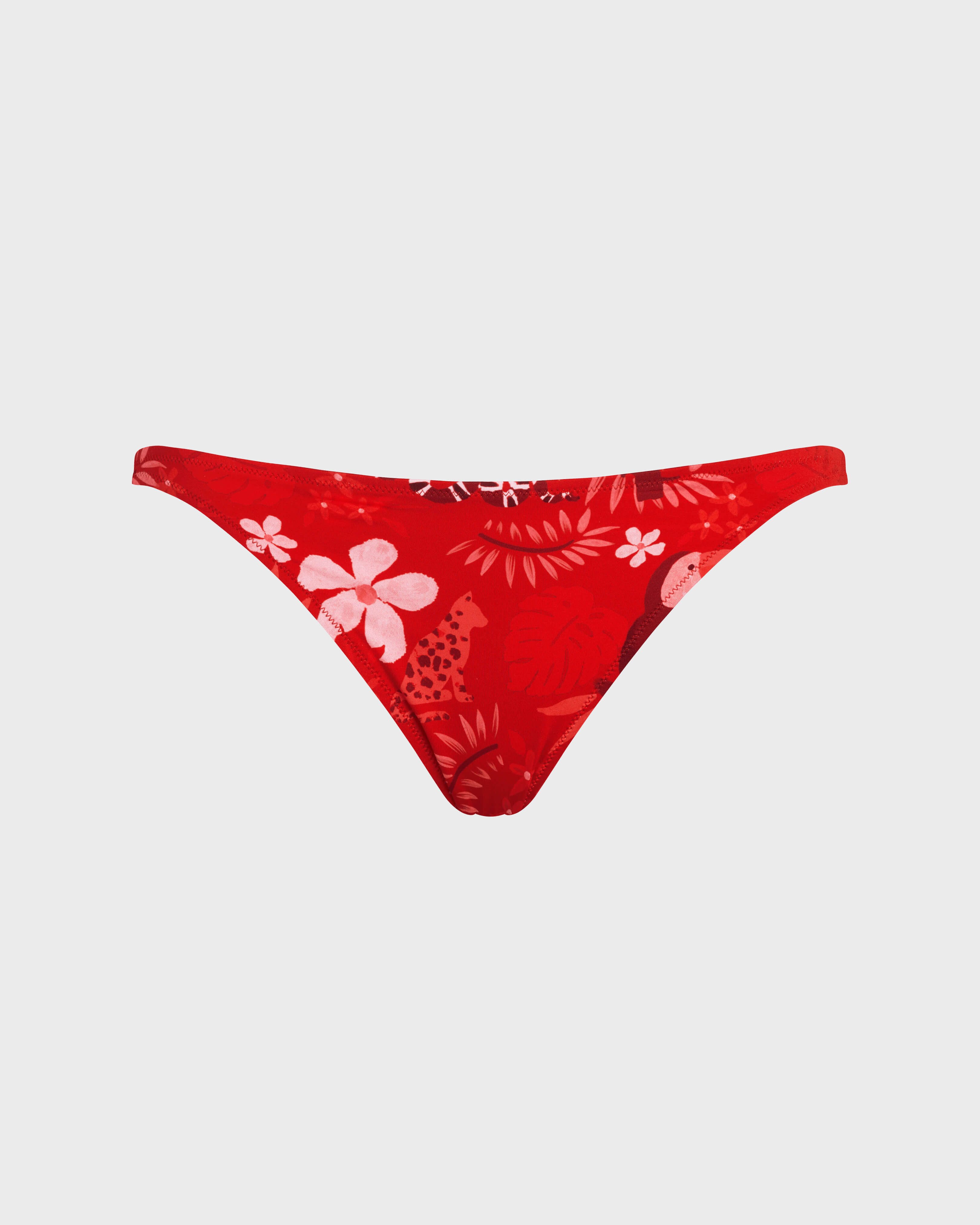 Braguita de bikini de corte brasileño con estampado Papel de Embrulho para mujer AMAPOLA front view