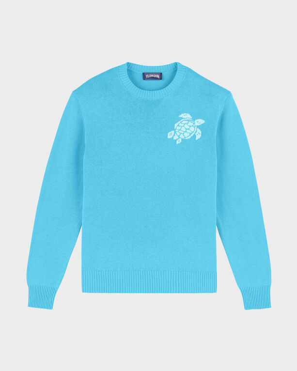 Vilebrequin - Men Wool And Cashmere Sweater Turtle - Pullover - Rayol - Blue - Size L