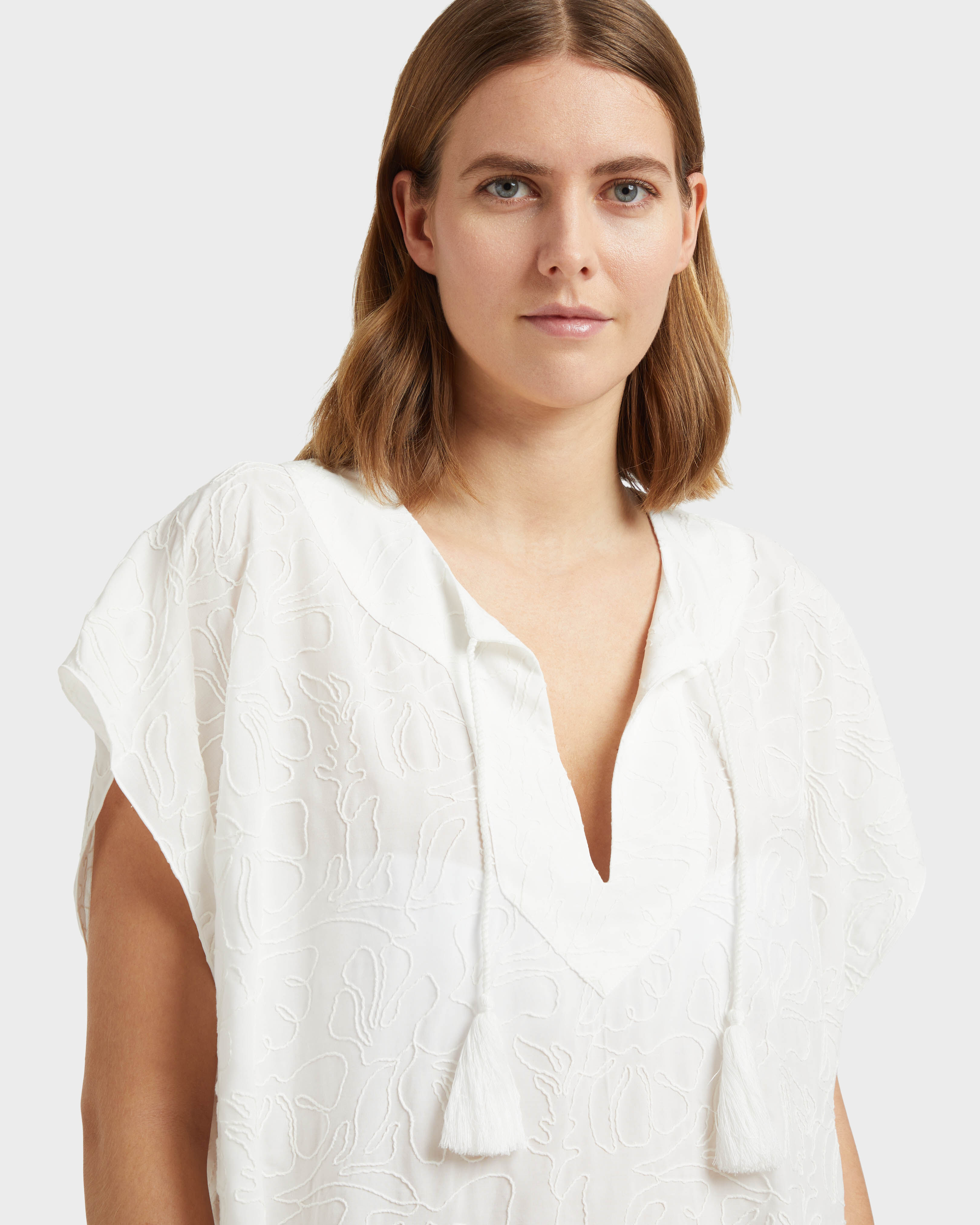 Camicia donna in viscosa Seashells OFF WHITE supp2 view