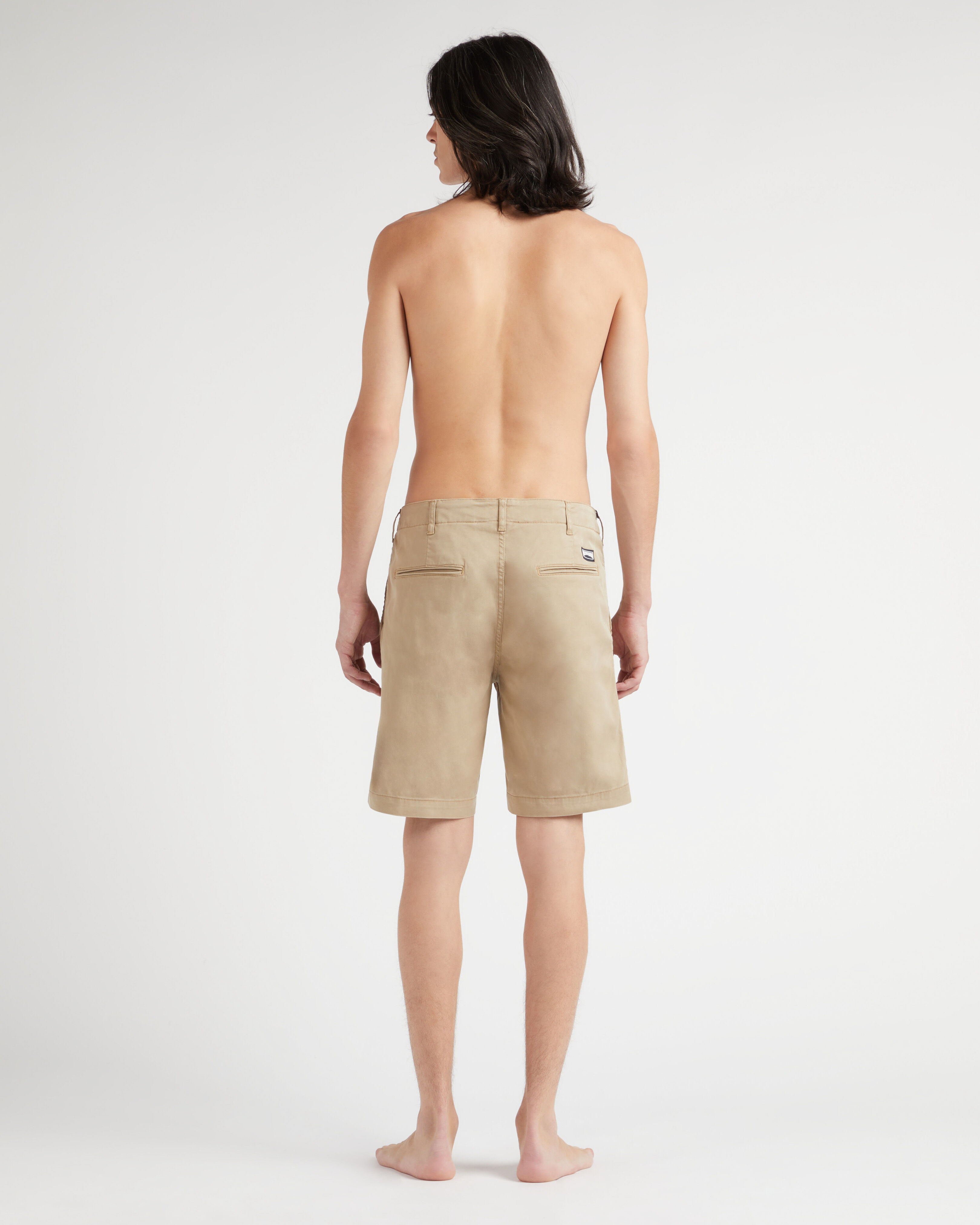 Men Tencel Gabardine Bermuda Shorts KRAFT backworn view