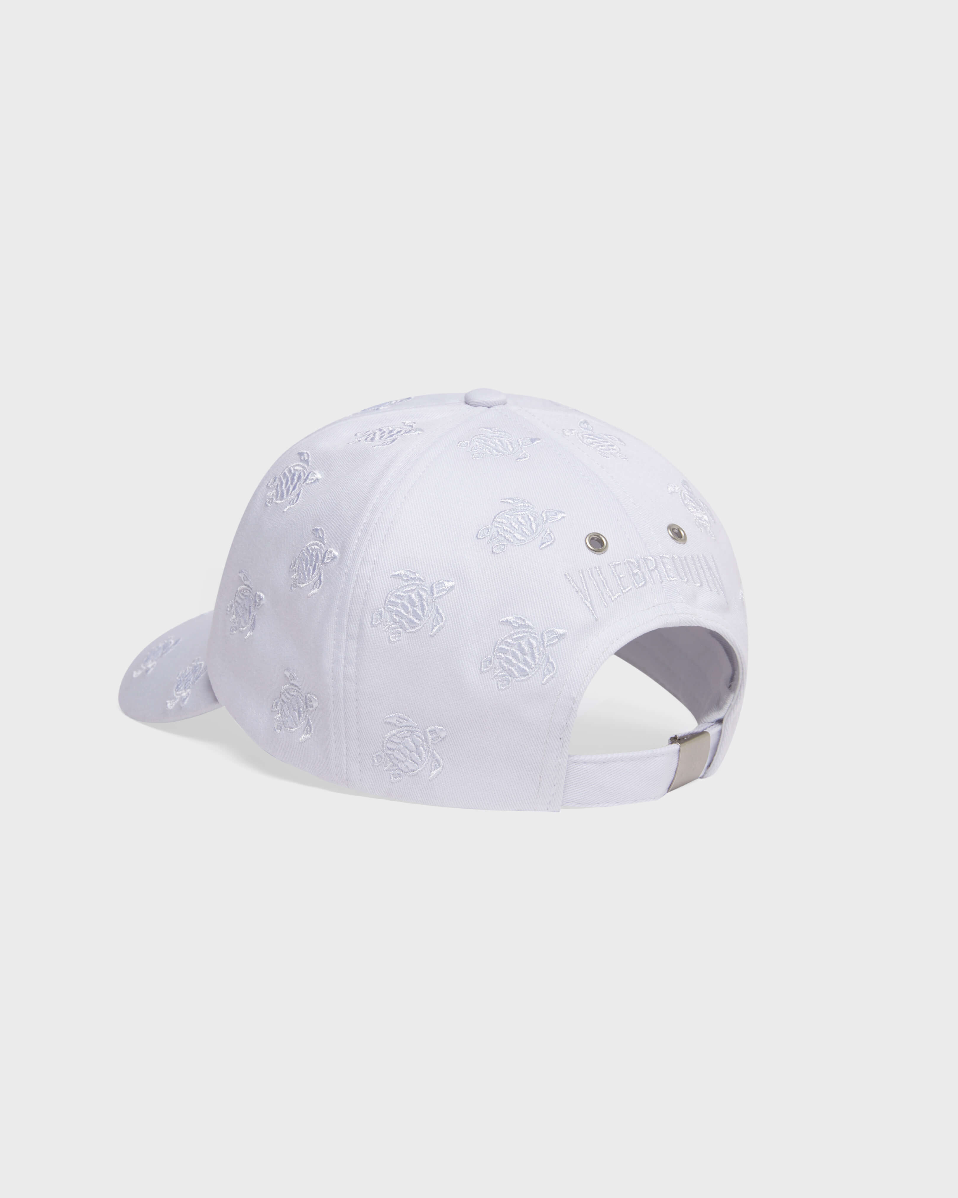 Embroidered Cap Turtles All Over WHITE back view