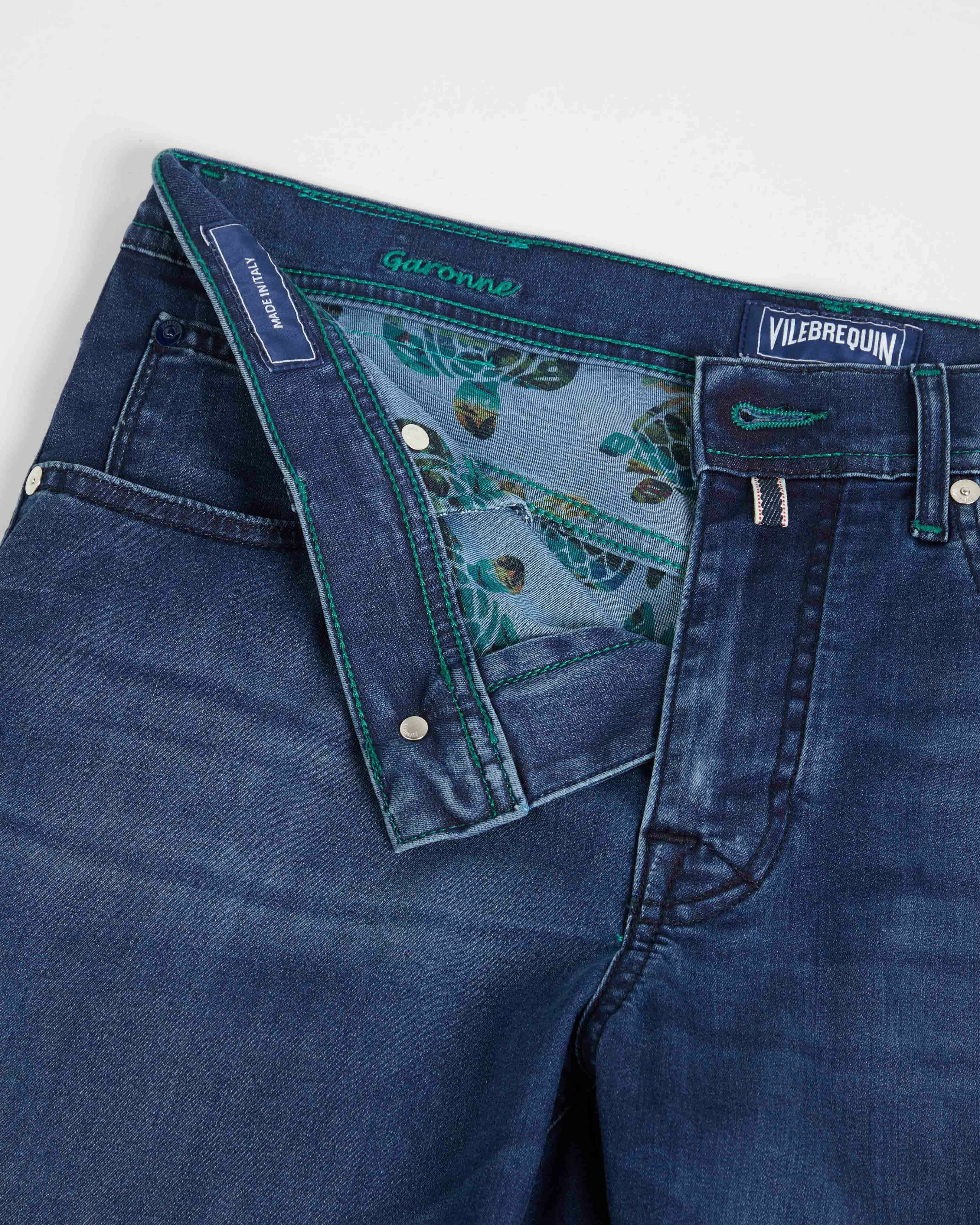 Men Denim Bermuda Shorts Tahiti Turtles MED DENIM W2 supp2 view