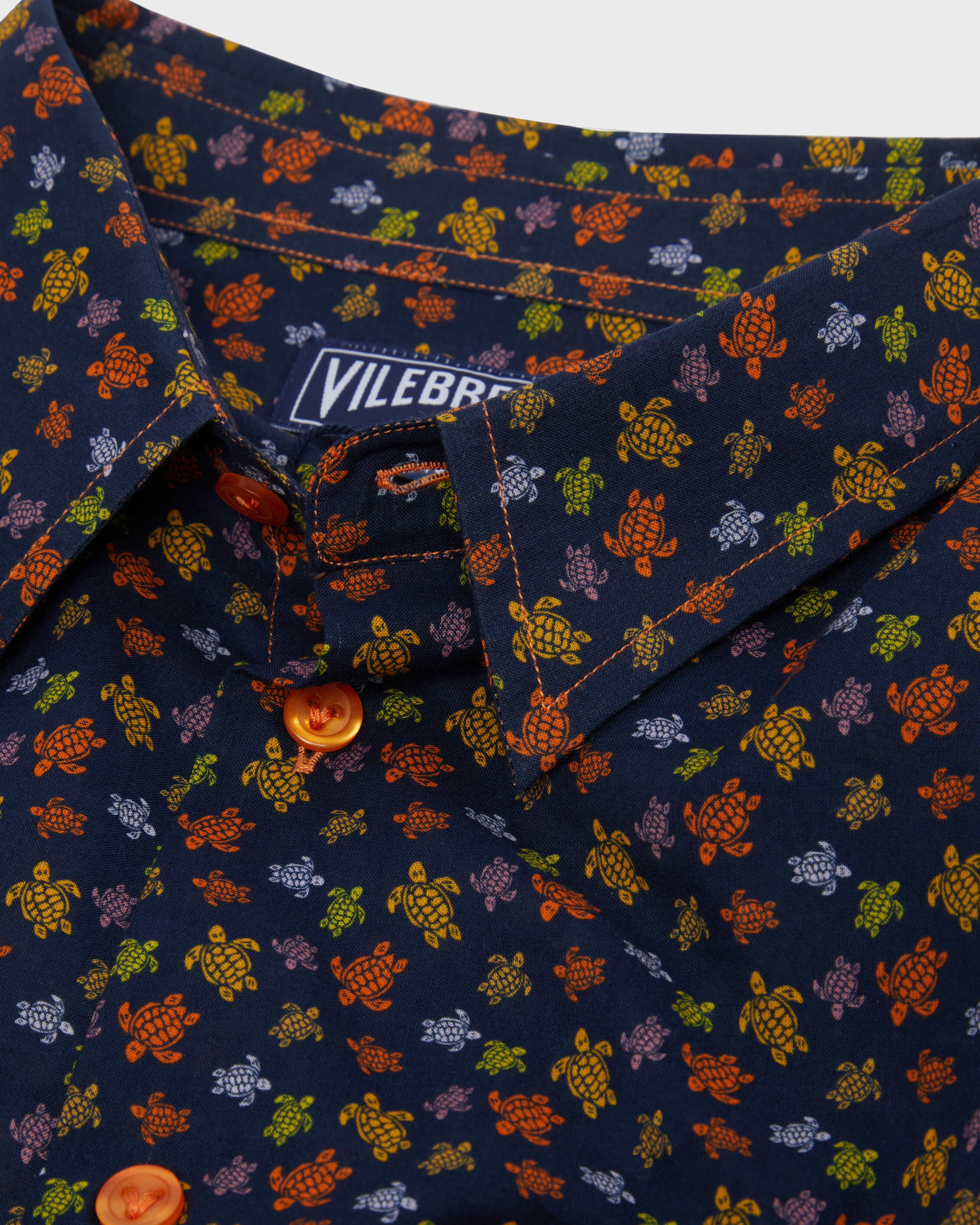 Men Cotton Voile Shirt Micro Ronde Des Tortues VITAMIN supp4 view