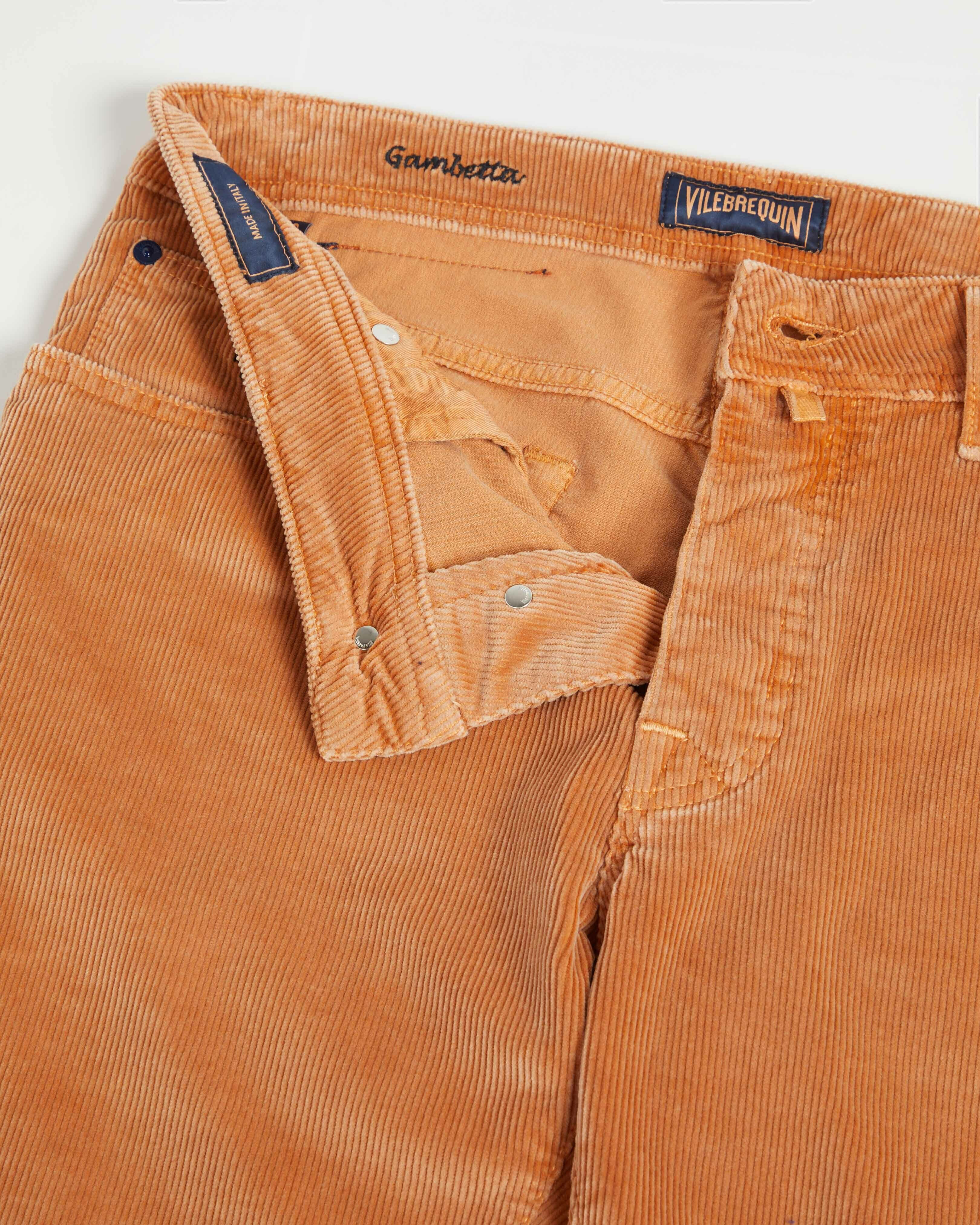 Men Vintage Faded 5-Pocket Corduroy Pants CARAMEL supp2 view