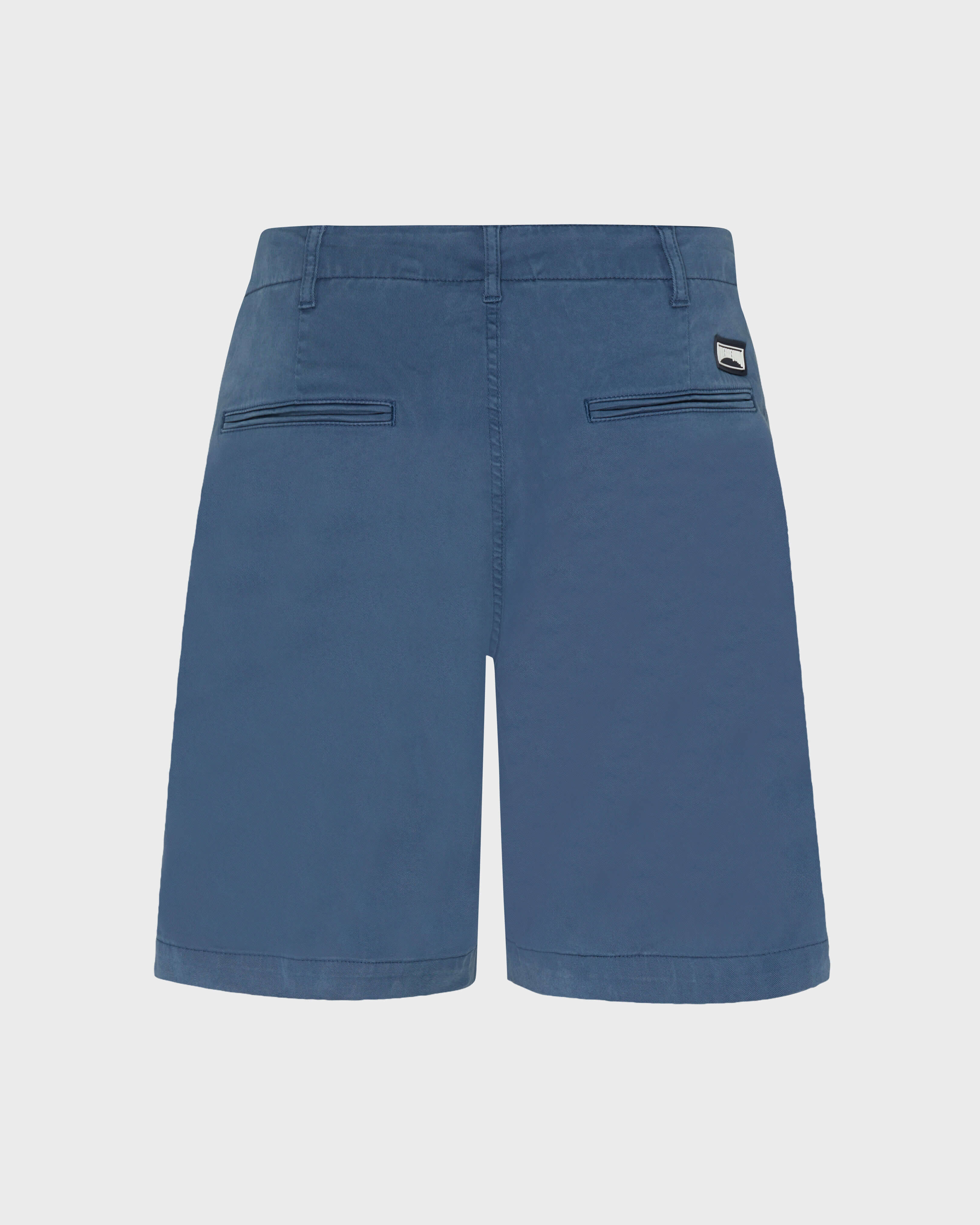 Men Tencel Gabardine Bermuda Shorts SEA BLUE back view