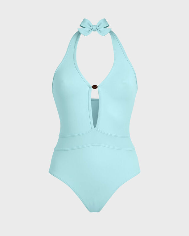 Vilebrequin - Women Sculpting One-piece Swimsuit Pearl Detail Solid - Swimwear - Lanissa - Blue - Size XS
