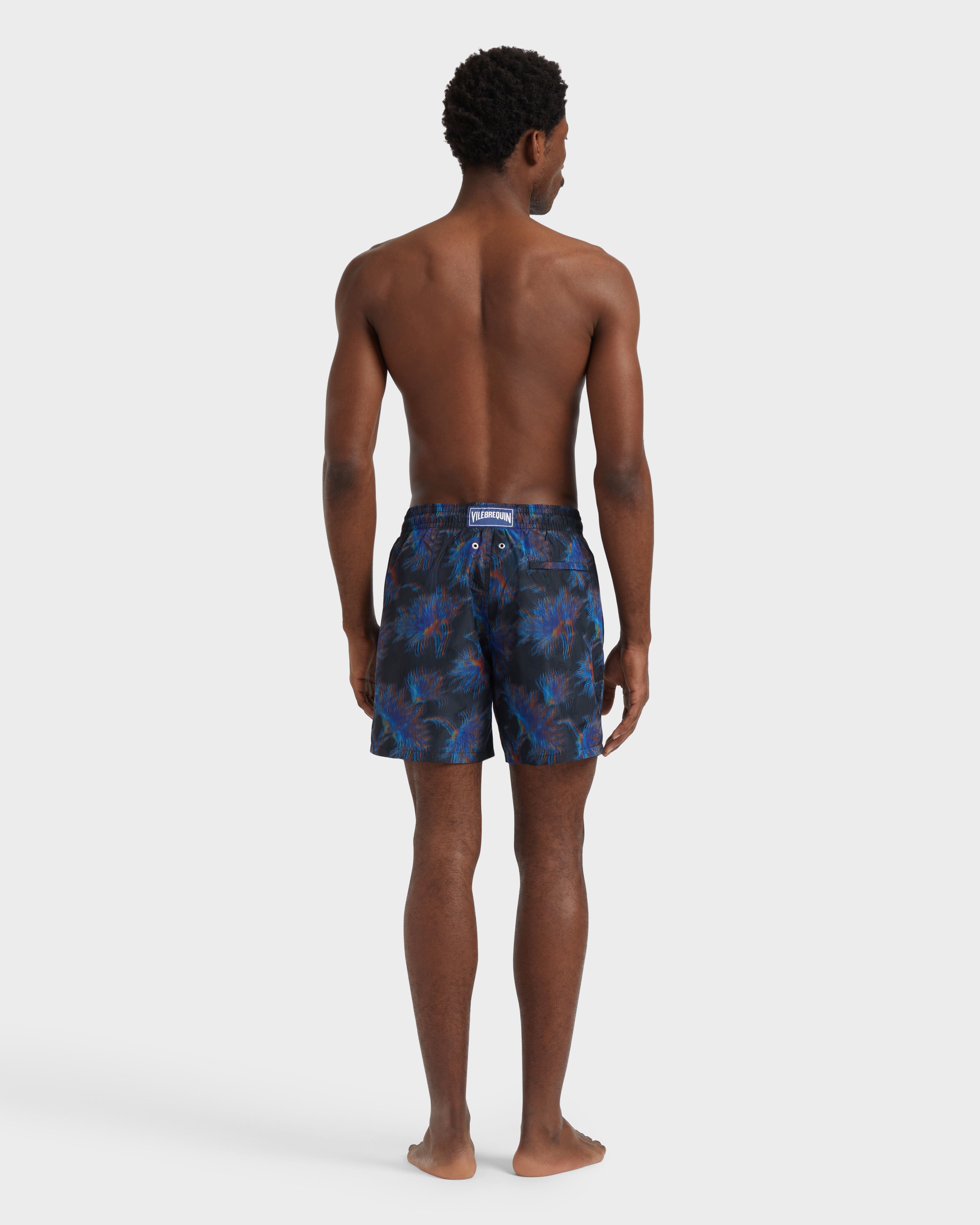 Men Silk Swim Shorts Kyoto - Vilebrequin x Maison BUCOL BLACK backworn view
