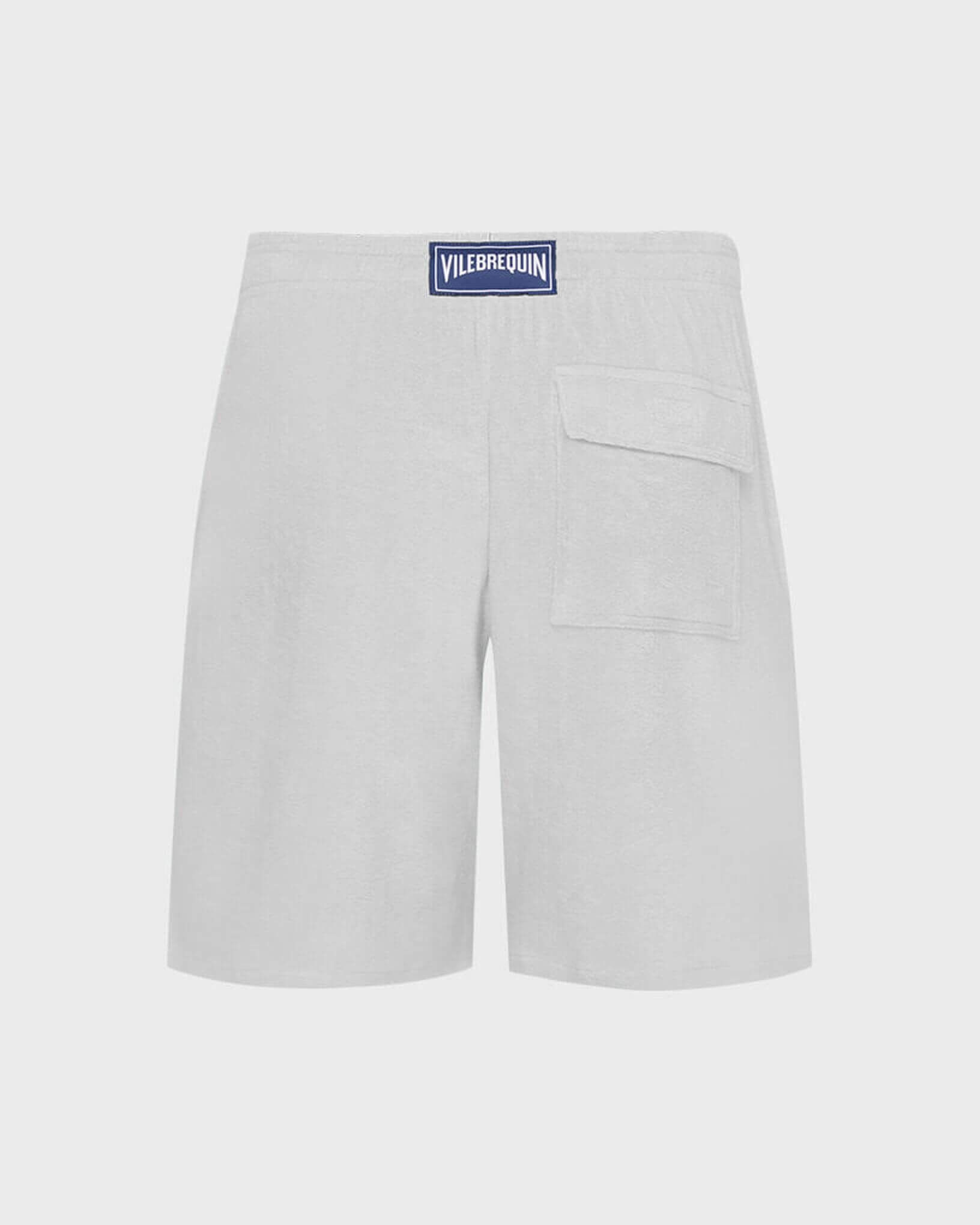 Terry Bermuda Shorts Solid CHALK back view