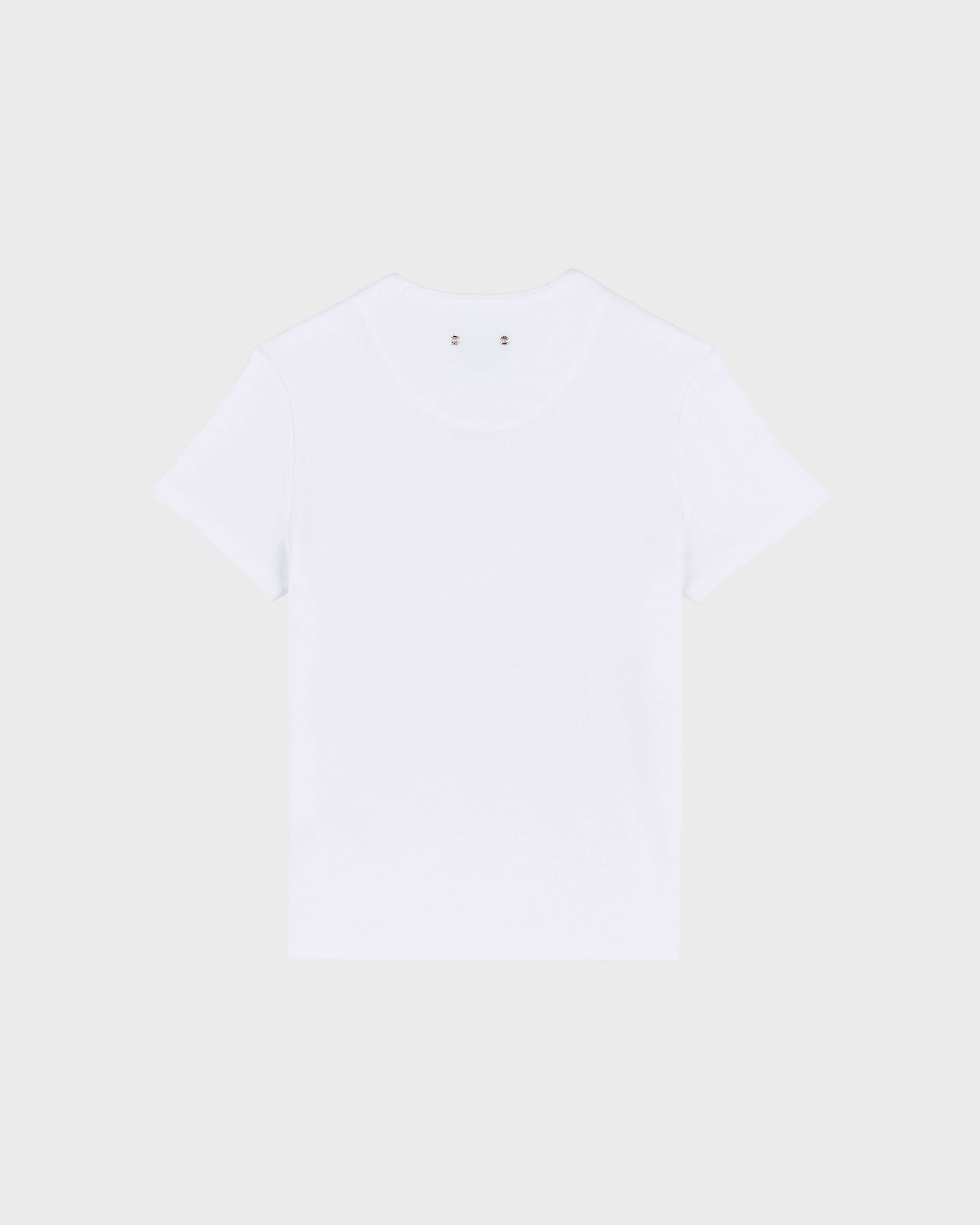Terry T-Shirt Solid WHITE back view