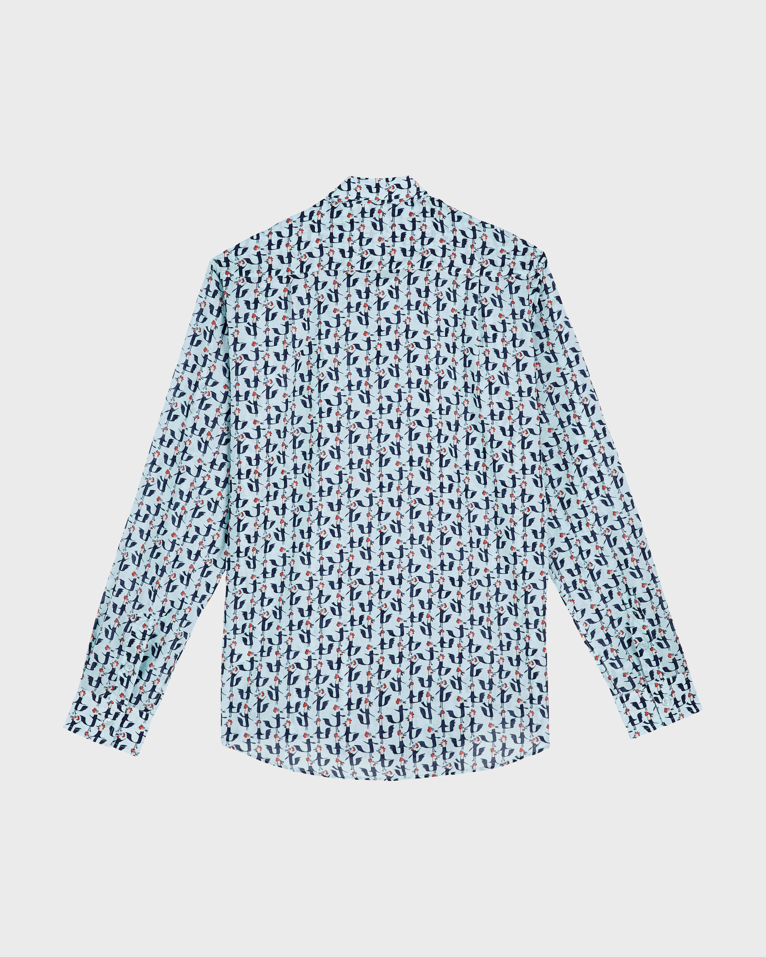 Cotton Voile Lightweight Shirt Cocorico ! THALASSA back view