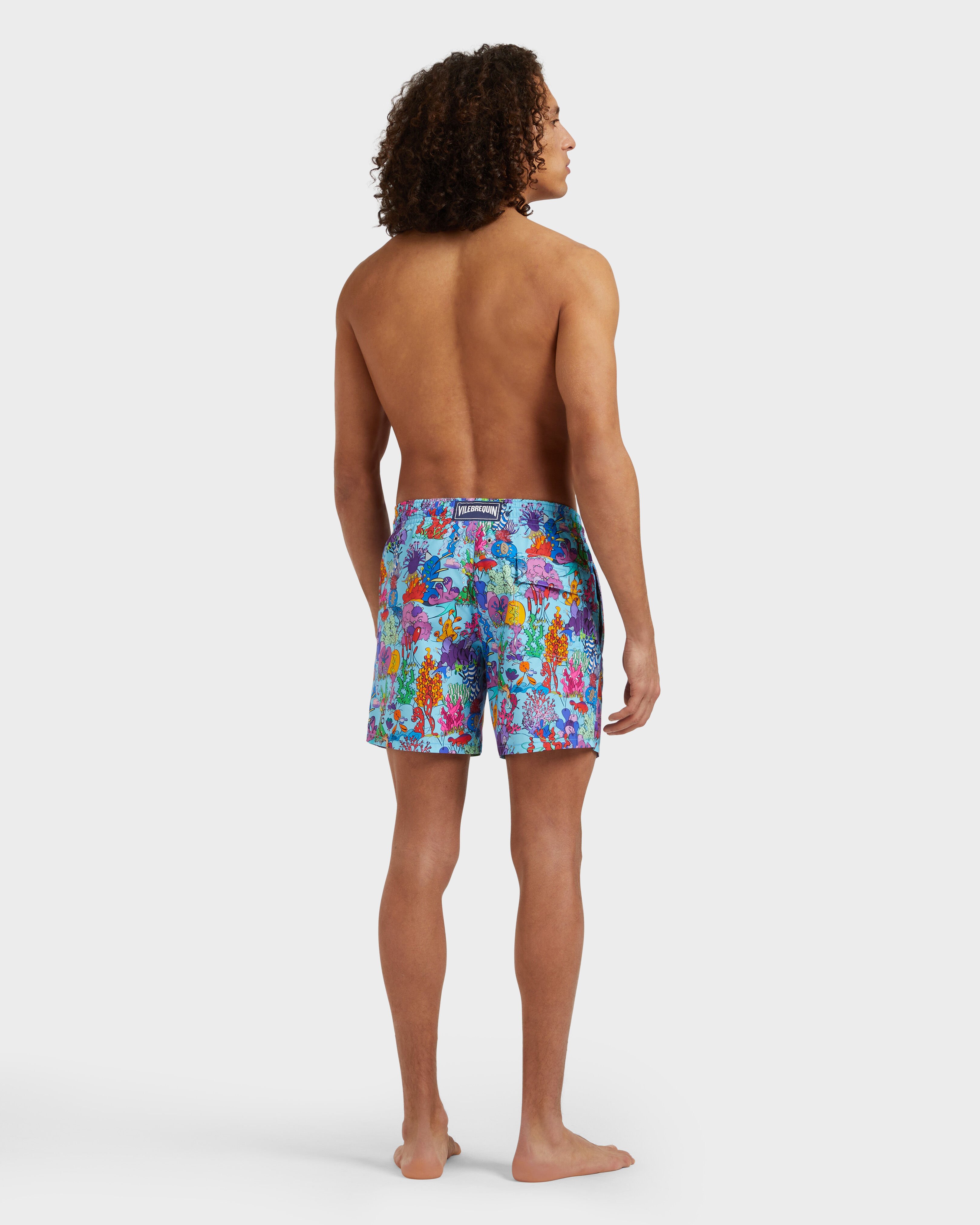 Men Swim Shorts Plantes Aquatiques BLUE TOPAZ backworn view
