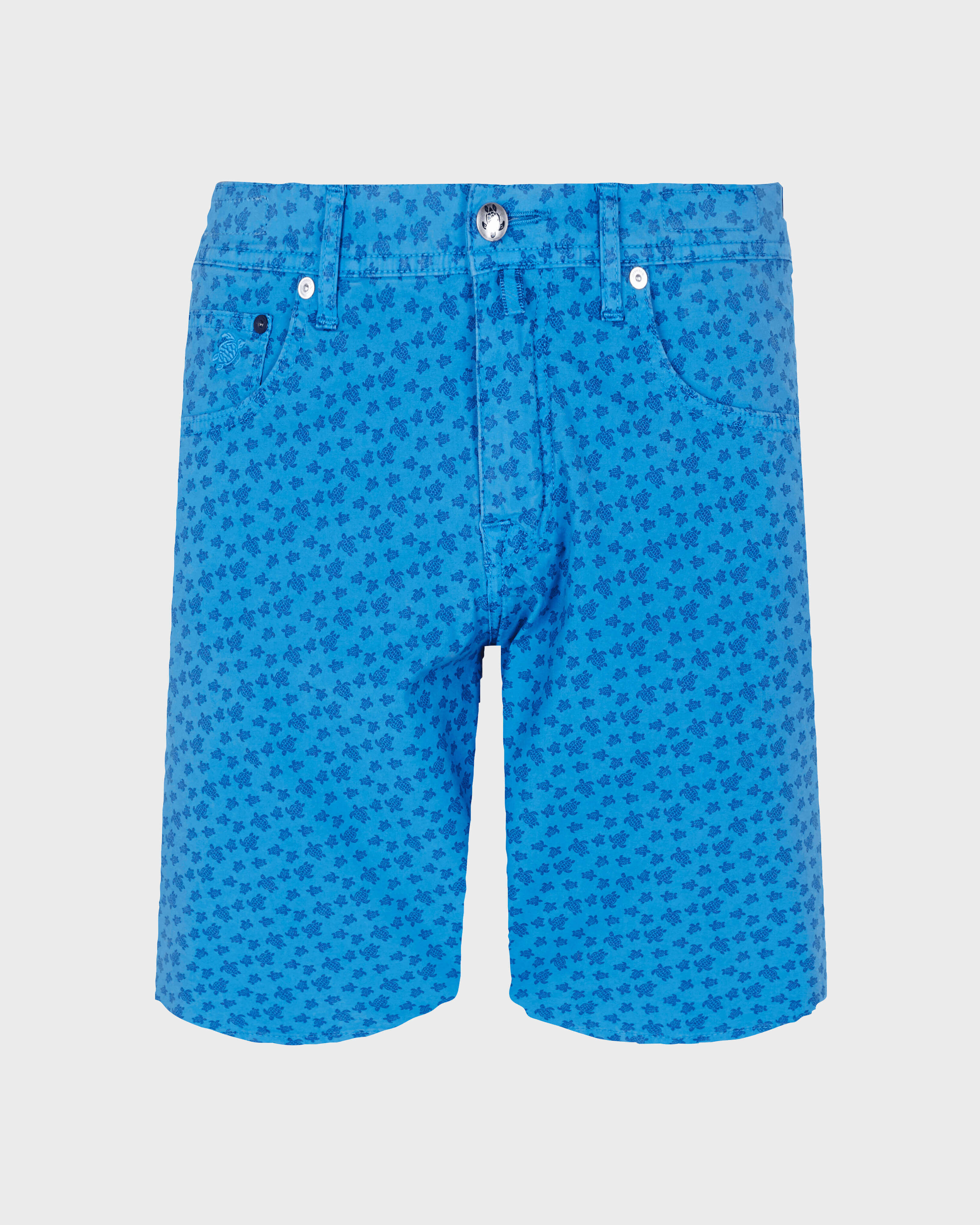 Bermudas de algodón con estampado Micro Ronde Des tortues para hombre OCEANO front view