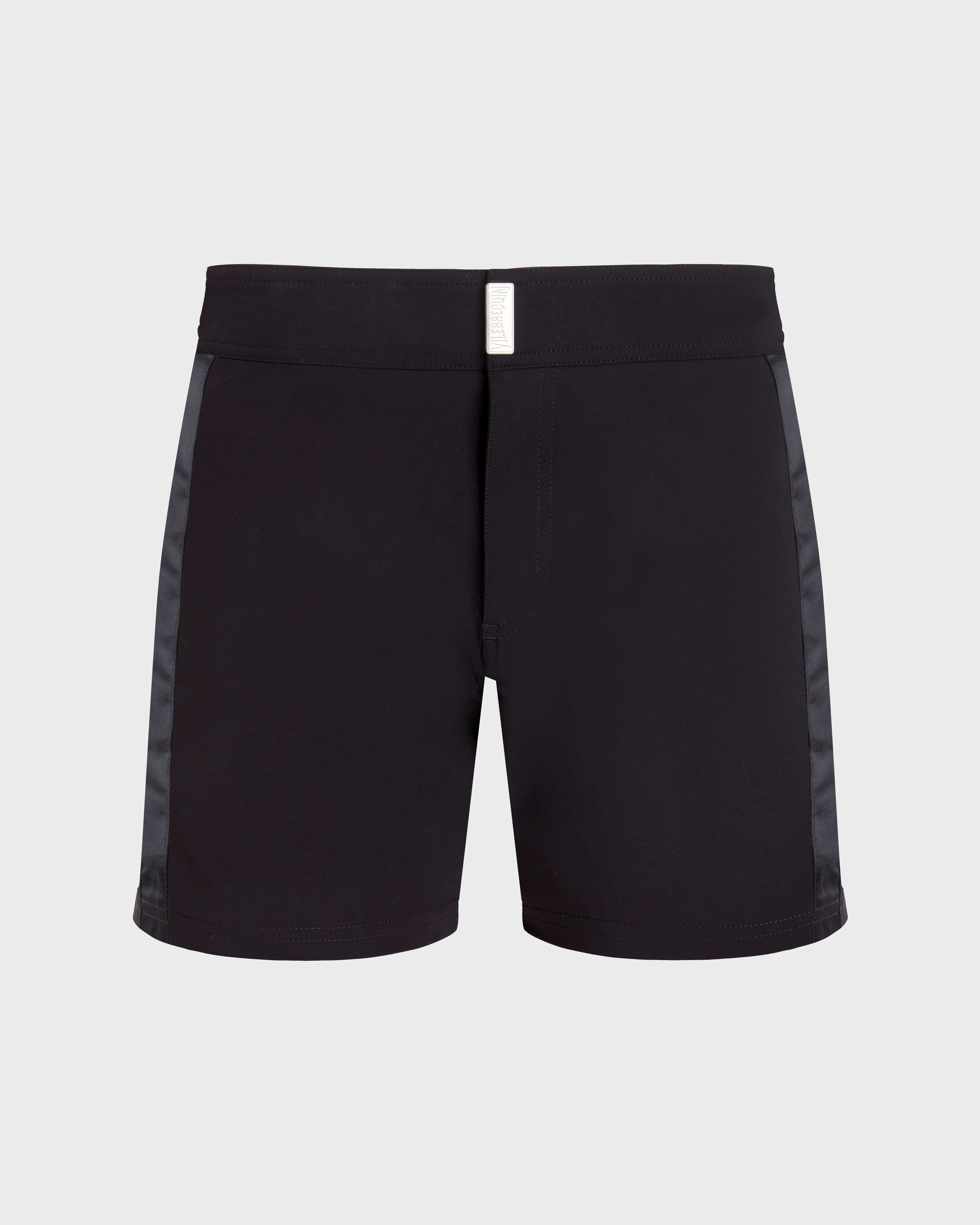 Shorts da bagno da uomo con cintura piatta Tailoring NERO front view