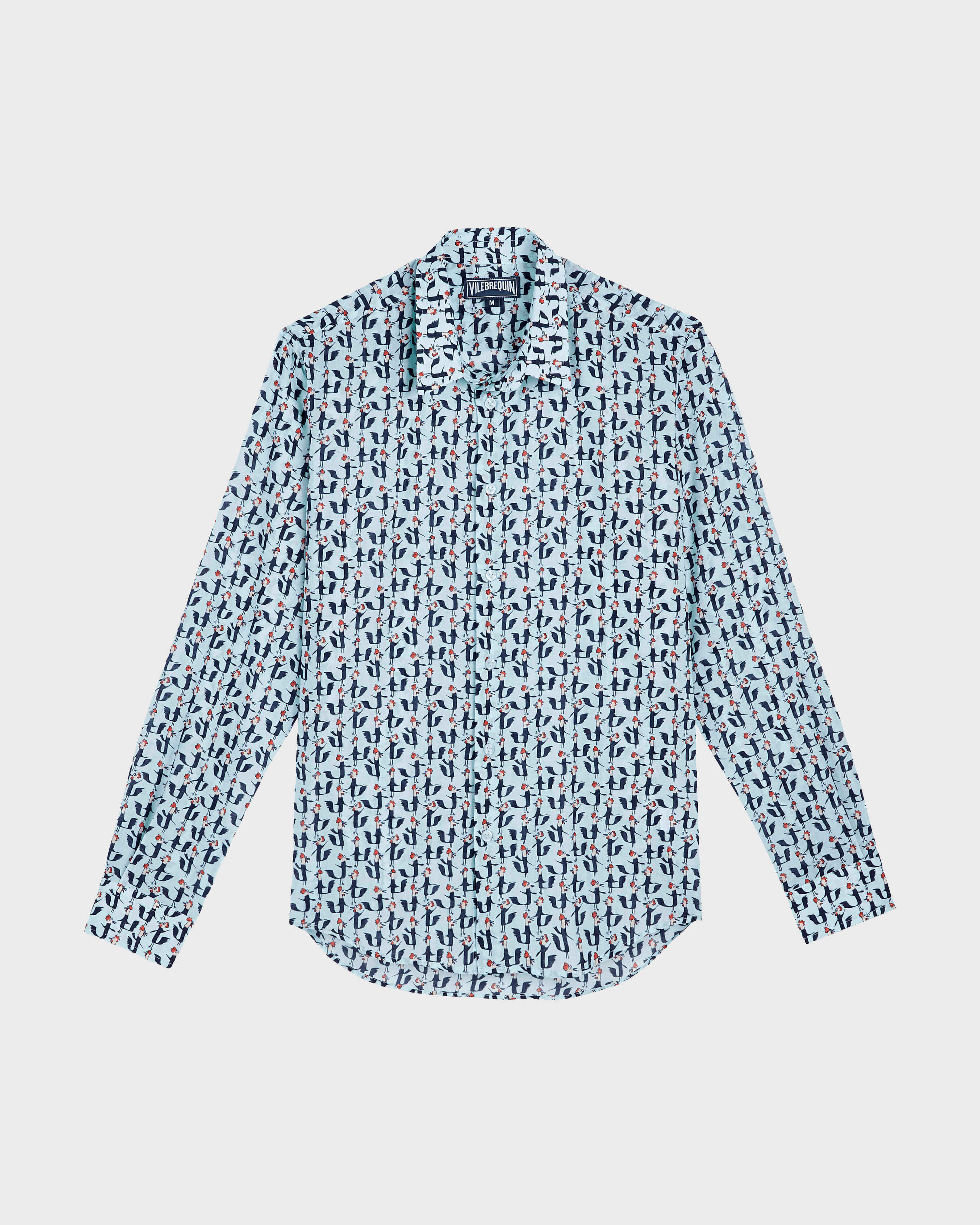 Cotton Voile Lightweight Shirt Cocorico ! THALASSA front view