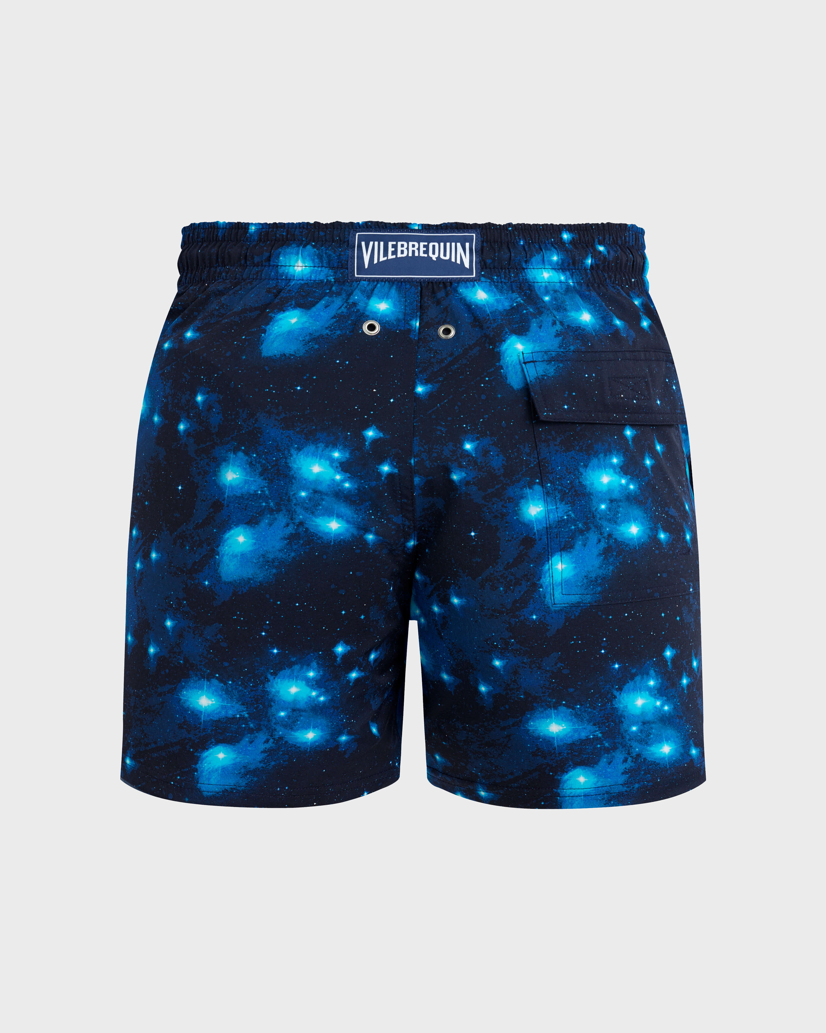 Men Stretch Short Swim Shorts Pégase NAVY back view