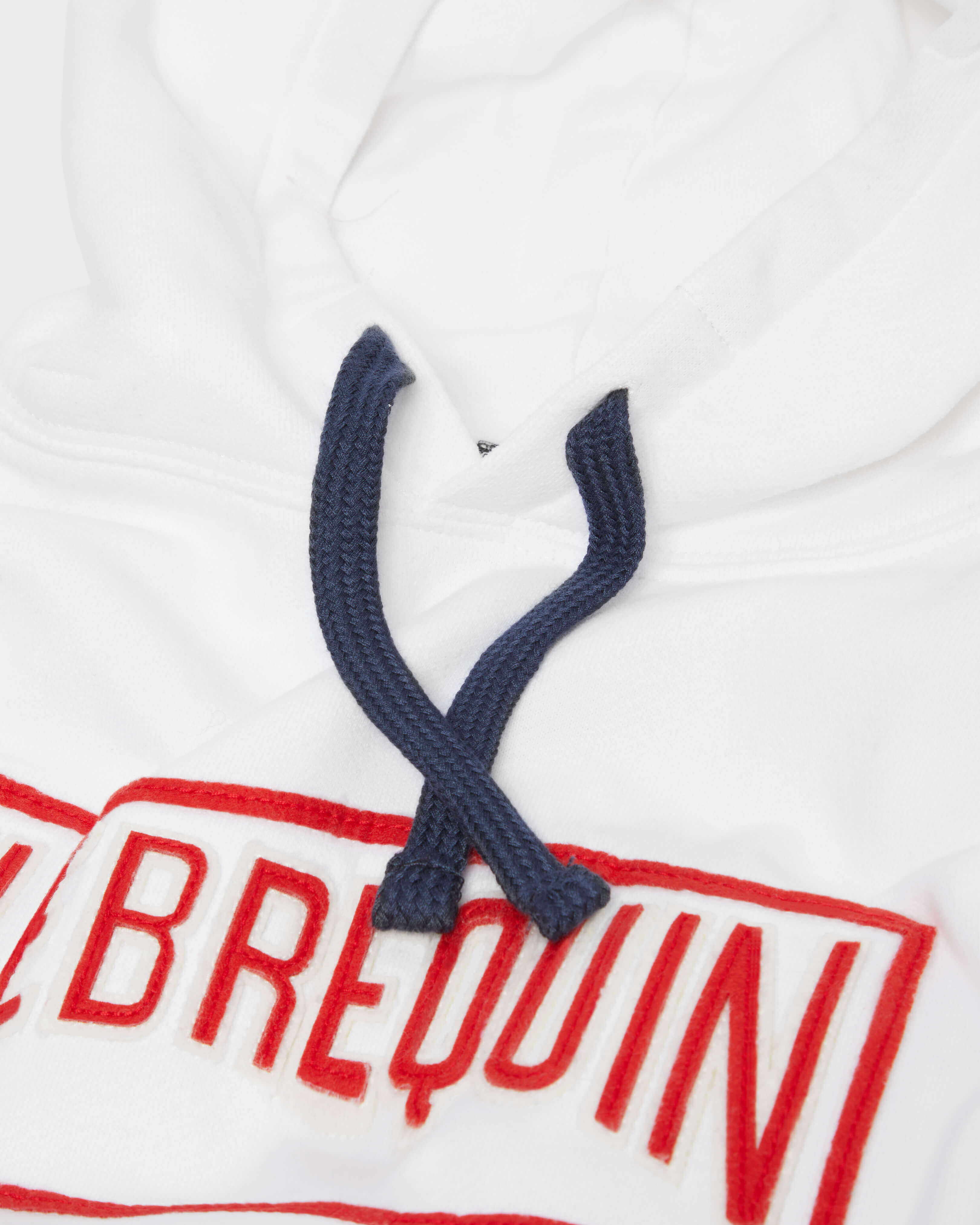 Boys Organic Cotton Hoodie Sweatshirt Stitched Logo WHITE look1 view