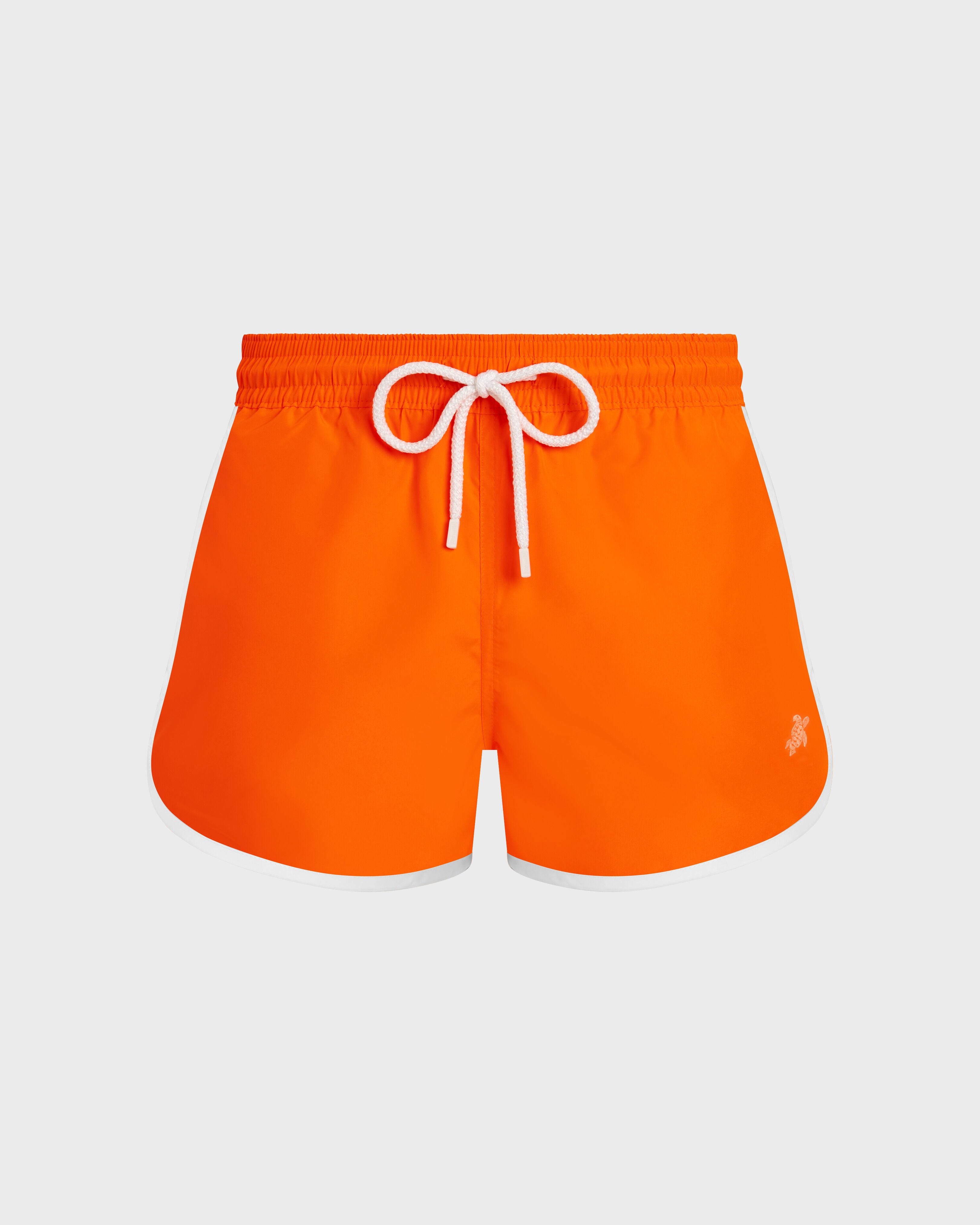 Maillot de bain homme court ultra-léger uni FLUO FIRE front view