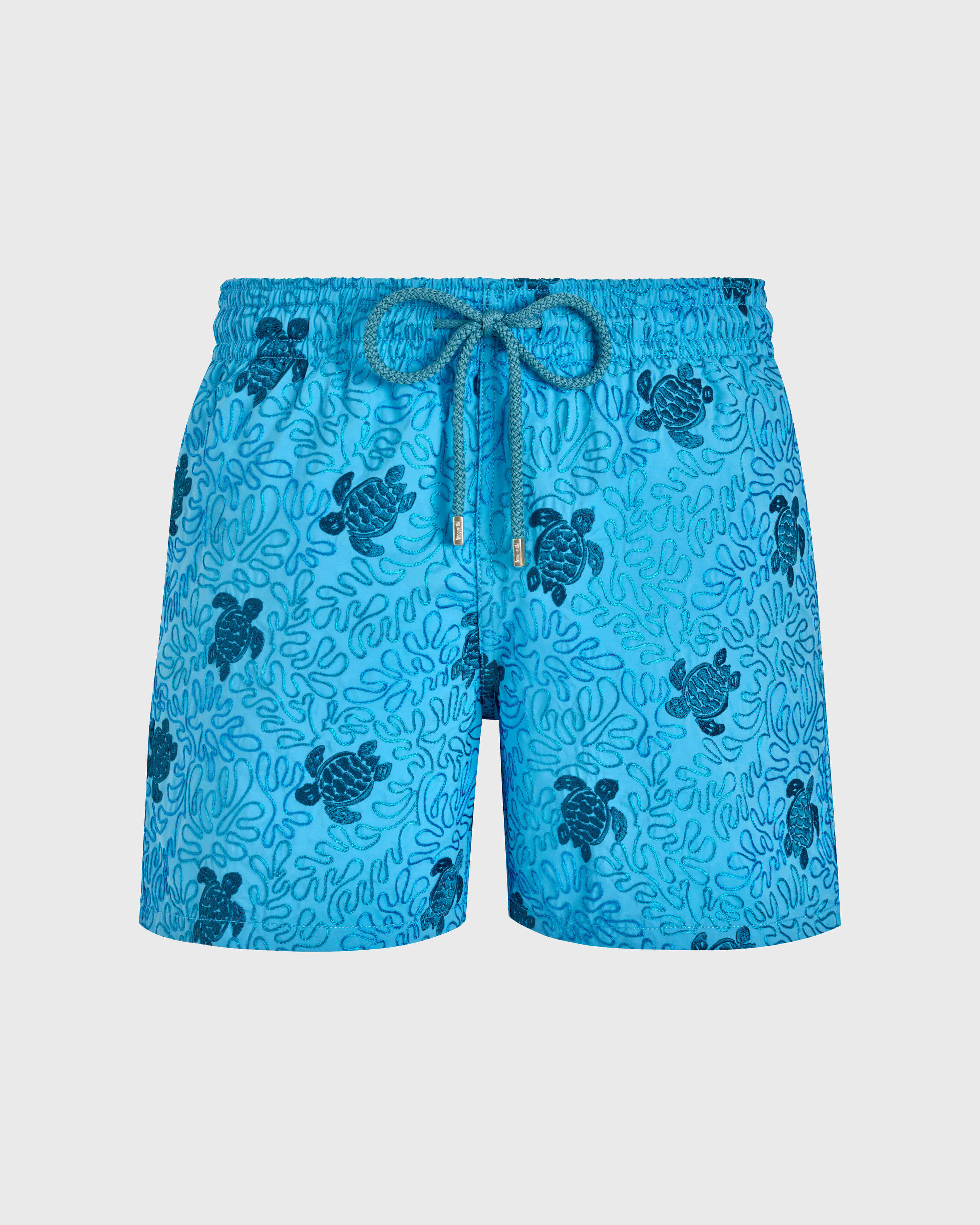 Men Swim Trunks Embroidered Splash - Limited Edition SANTORINI front view