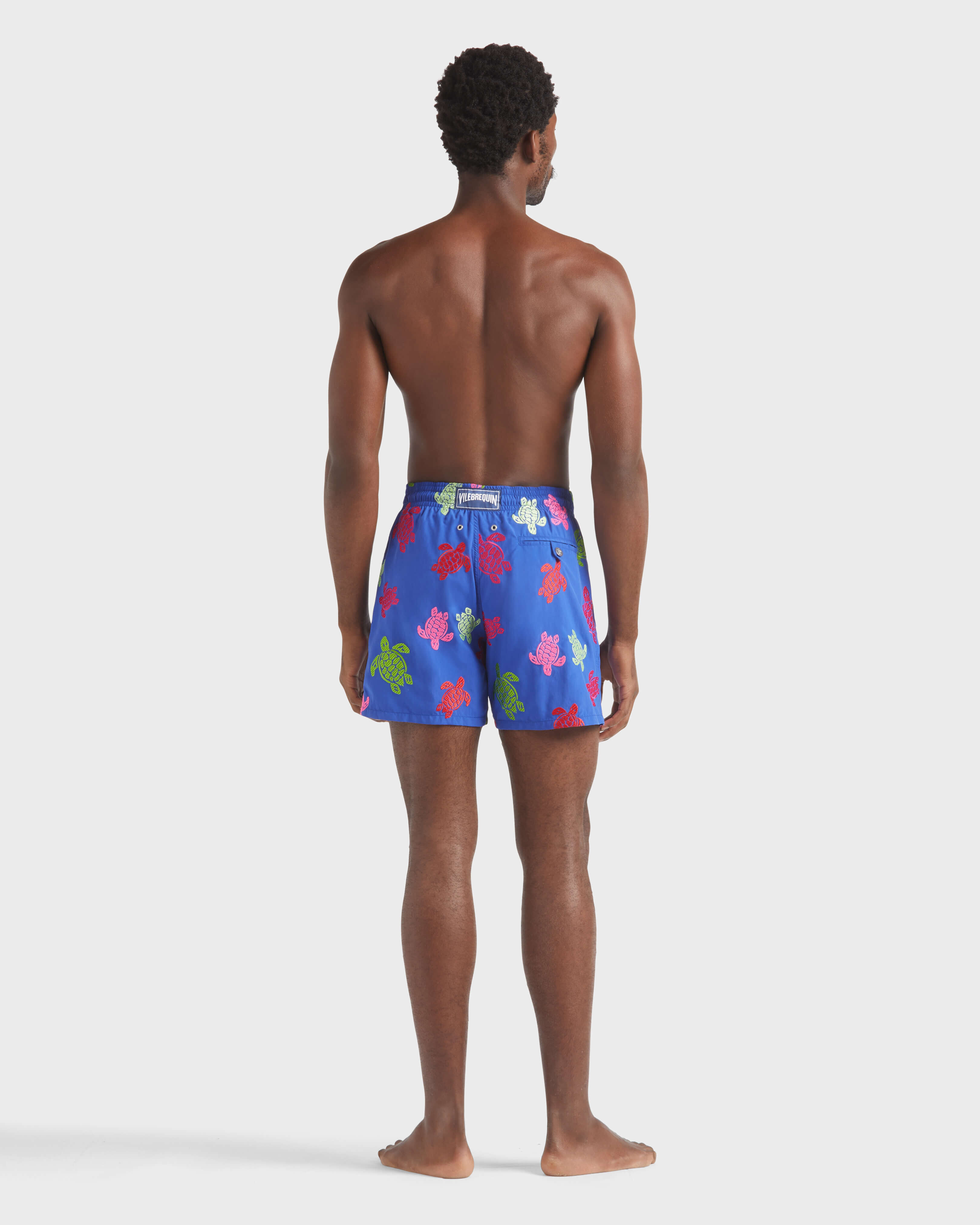 Men Swim Shorts Embroidered Tortue Multicolore - Limited Edition MARRAKECH backworn view