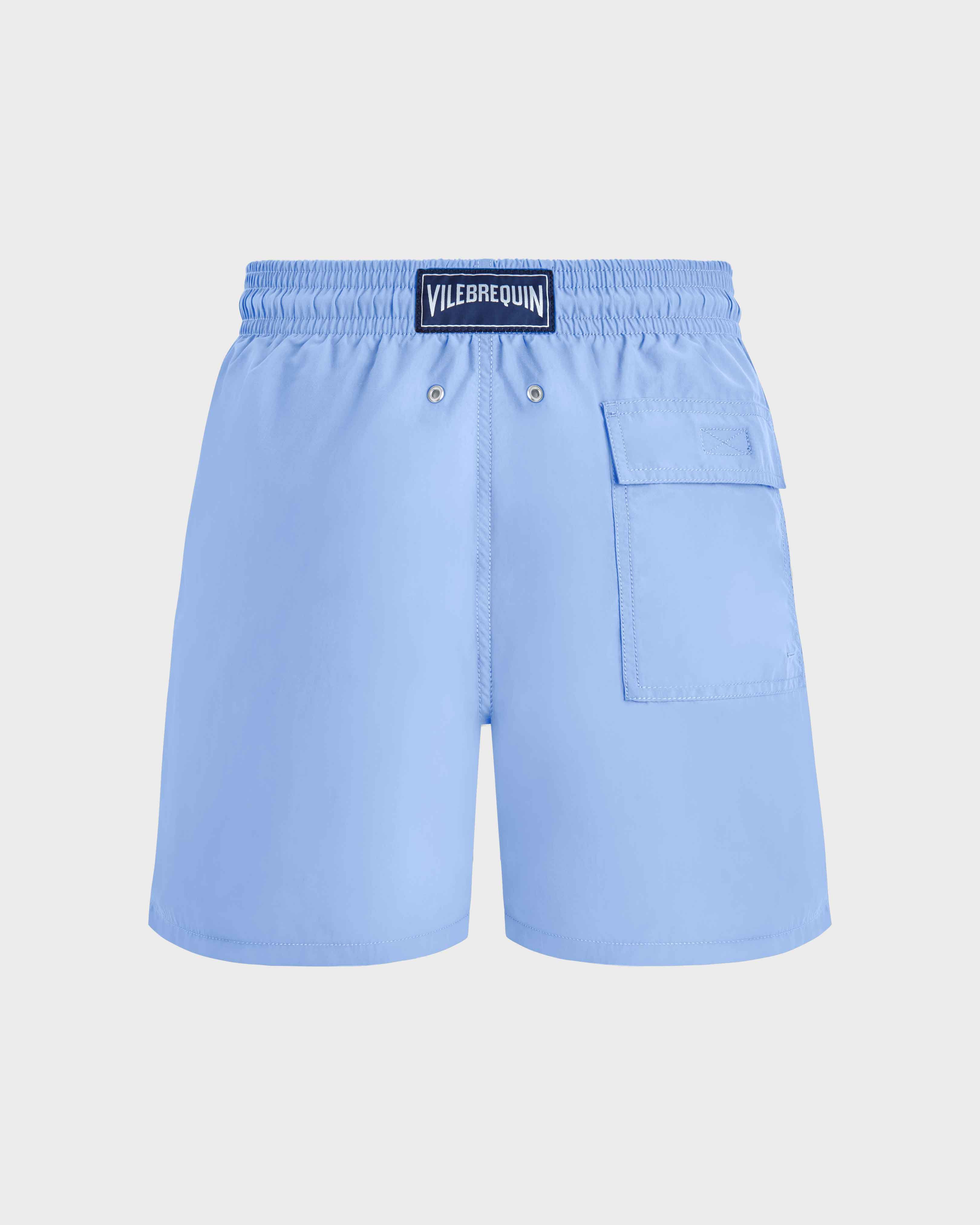 Bañador de color liso para hombre FLAX FLOWER back view