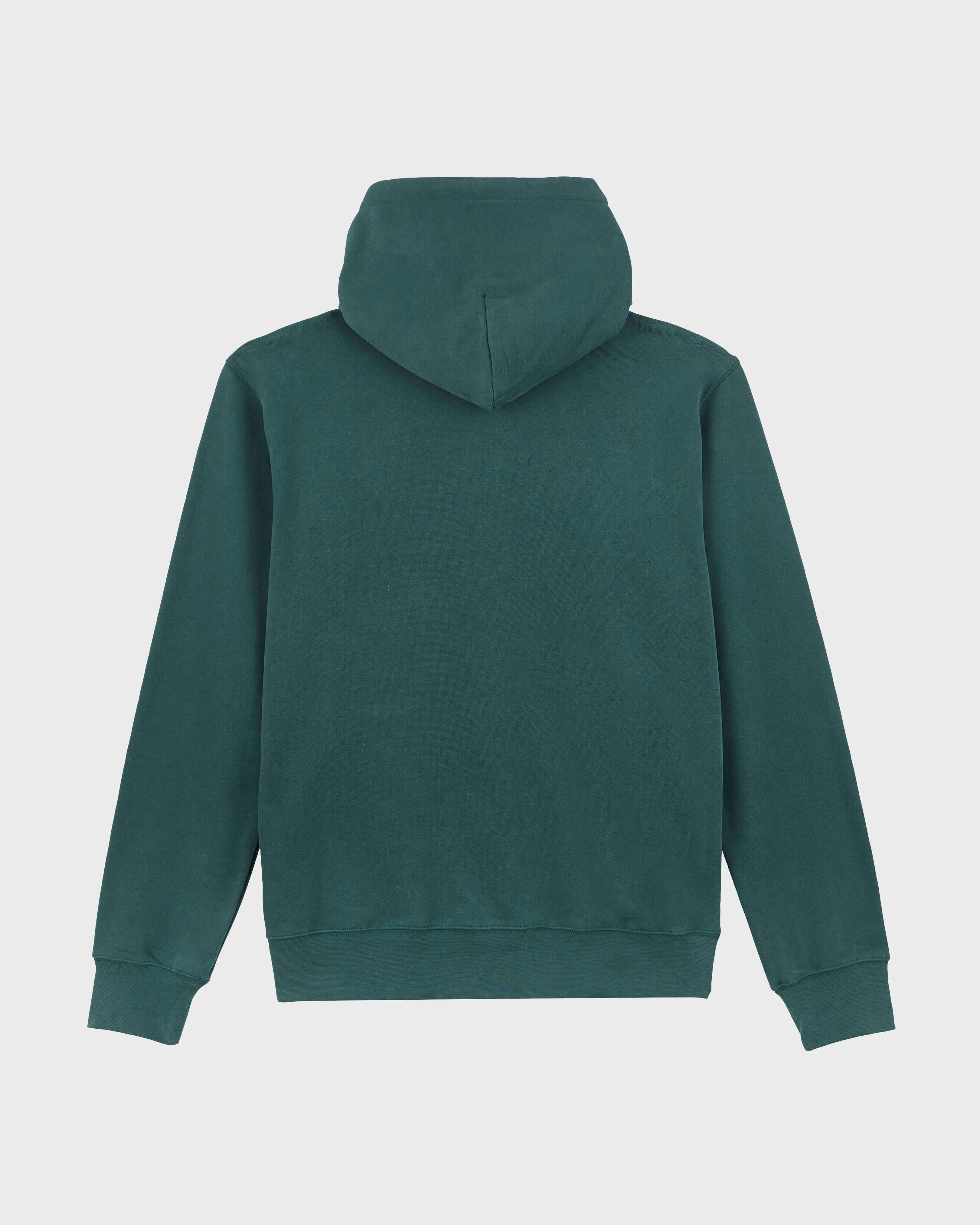 Men Cotton Hoodie Sweatshirt Solid PINE back view
