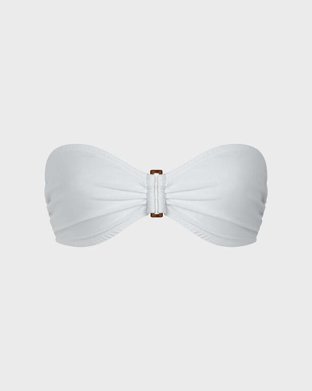 Vilebrequin - Haut De Maillot De Bain Bandeau Femme Stretch Brillant - Maillot De Bain - Lune - Blanc - Taille XL