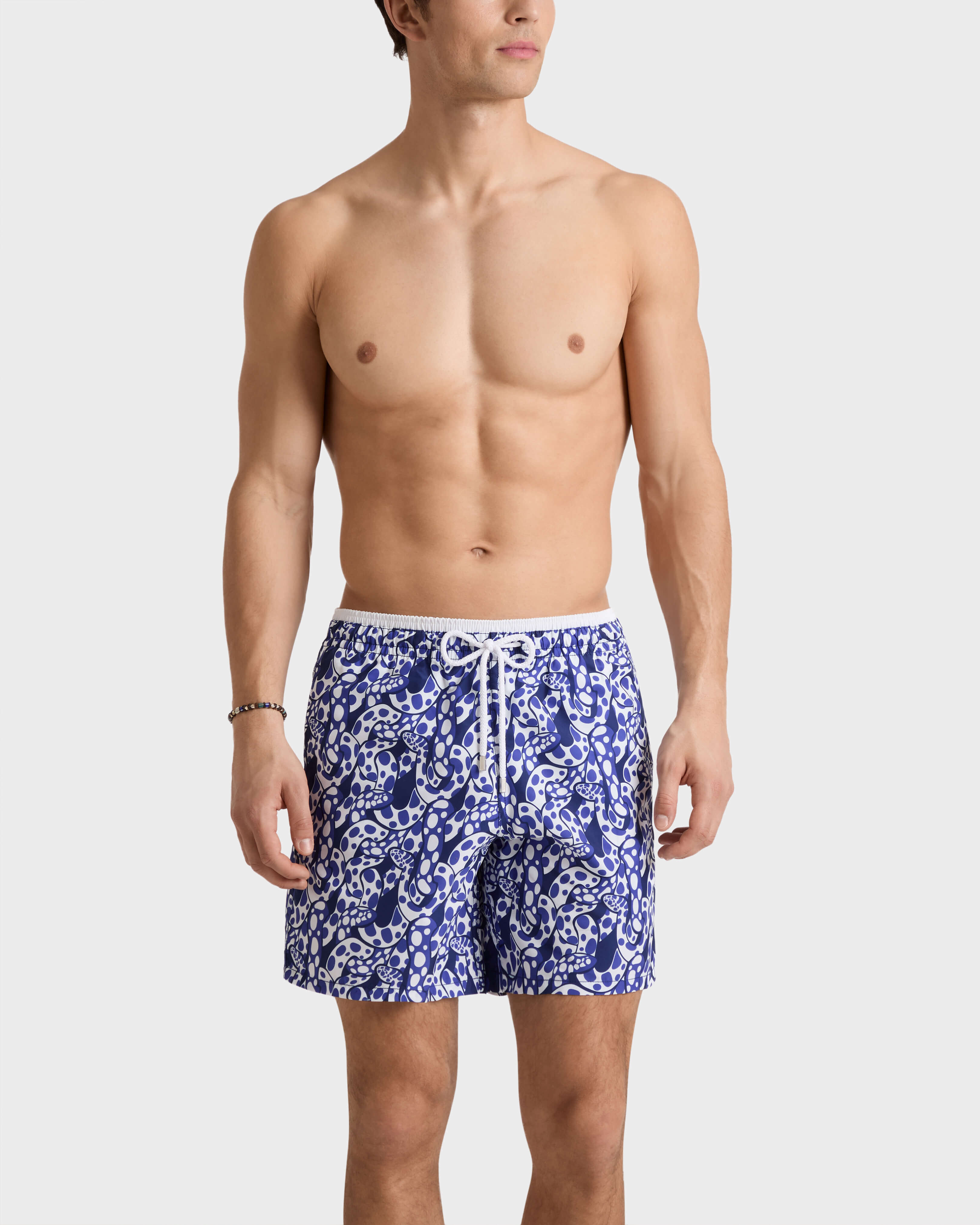 Zweifarbige Drymobius Badeshorts für Herren INK frontworn view