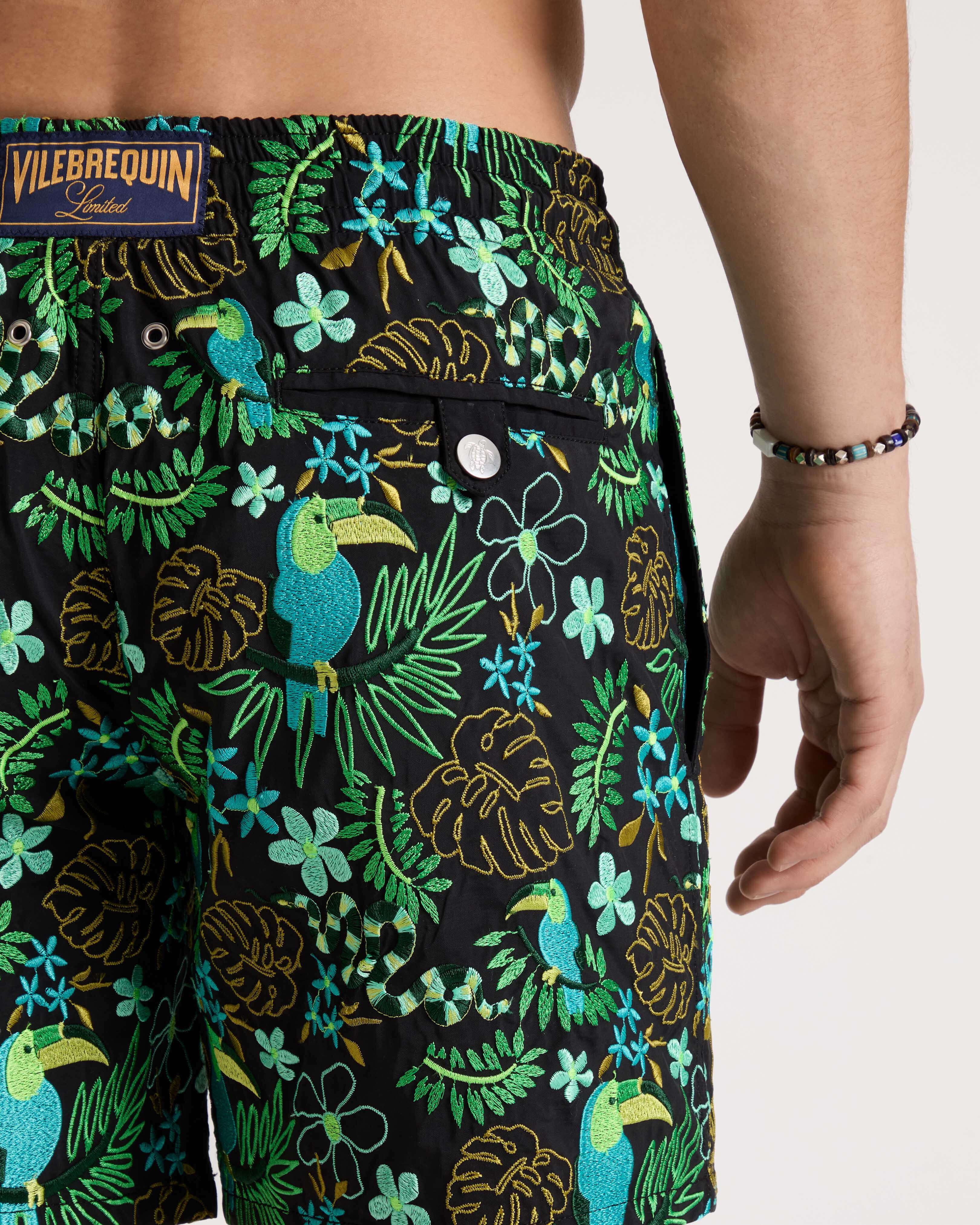 Pantaloncini mare uomo ricamati Papel de Embrulho - Edizione limitata NERO supp1 view