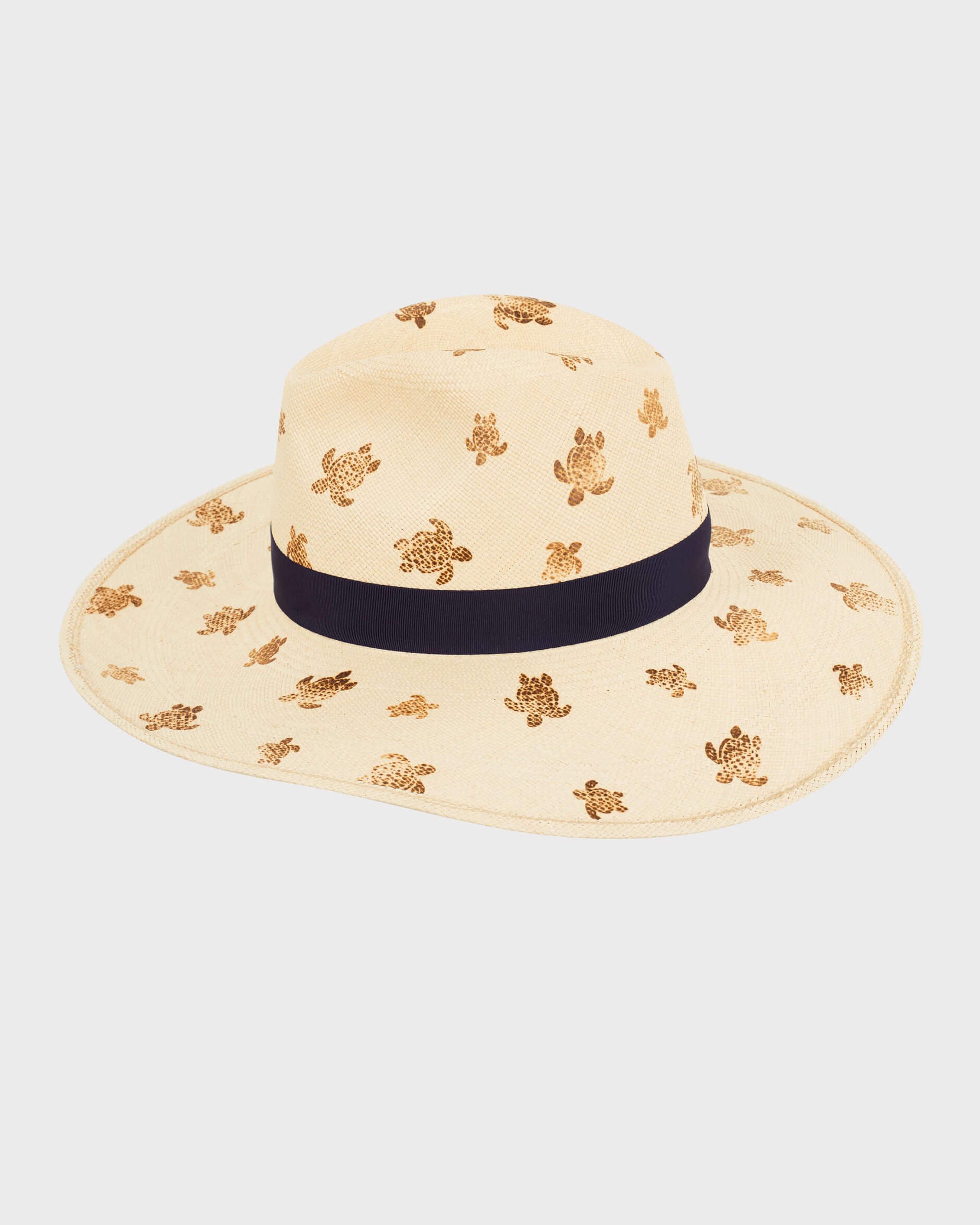Sombrero de paja para mujer de Vilebrequin X Borsalino ARENA back view