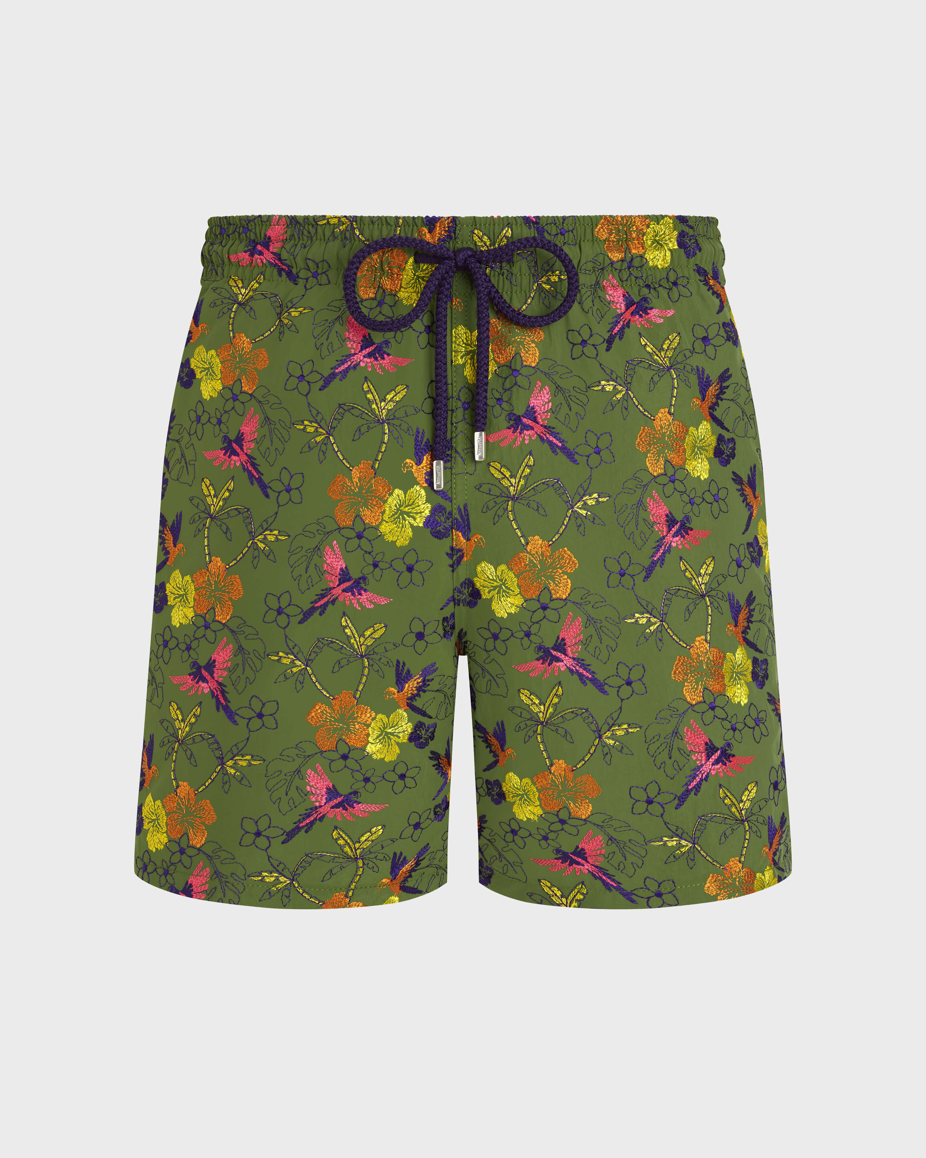 Maillot de bain brodé homme Salvador - Édition Limitée MILITAIRE front view