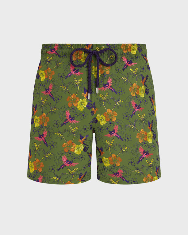 Vilebrequin - Men Embroidered Swim Trunks Salvador - Limited Edition - Swimwear - Mistral - Green - Size S