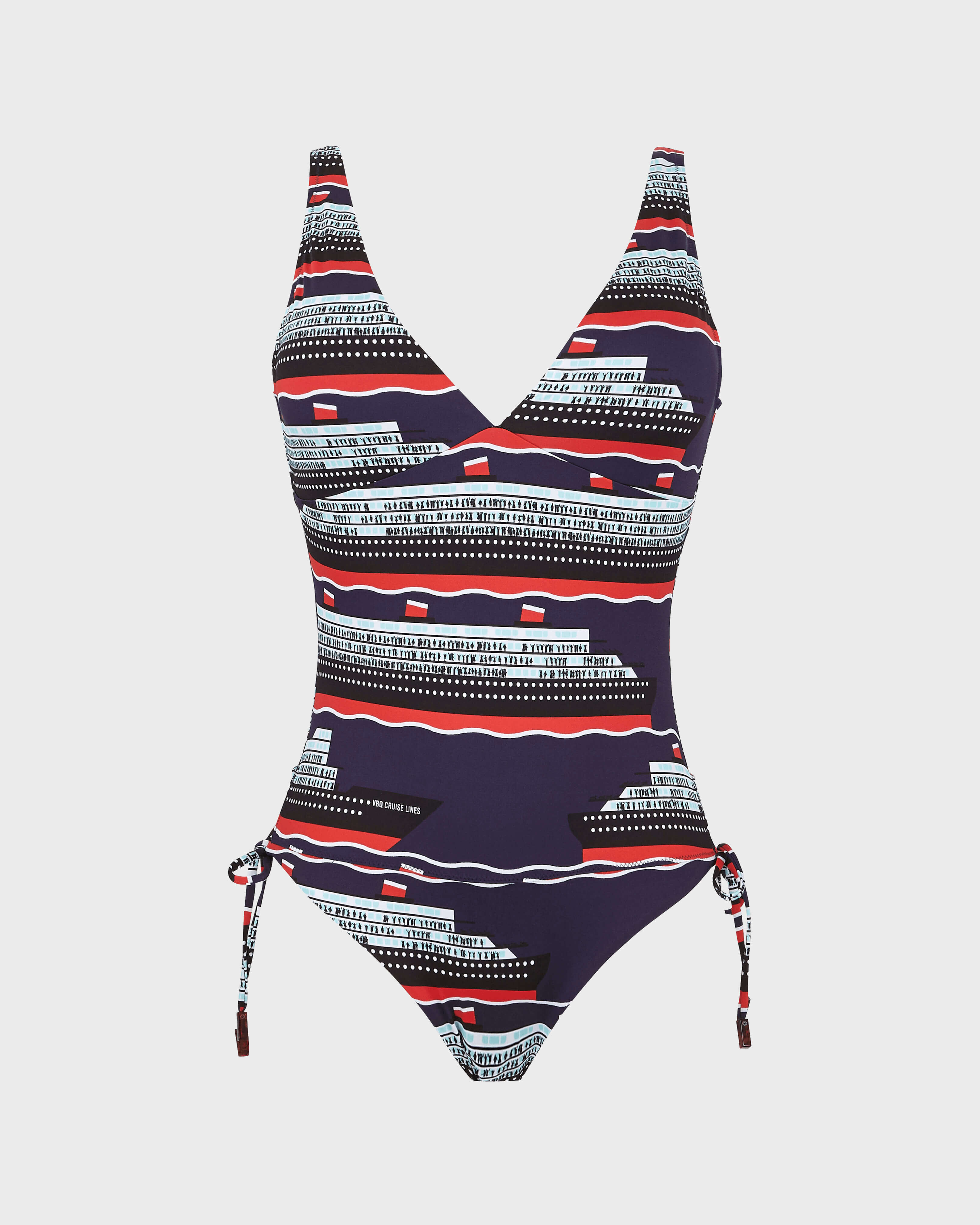 VBQ Cruise Lines Badeanzug für Damen MIDNIGHT BLUE front view
