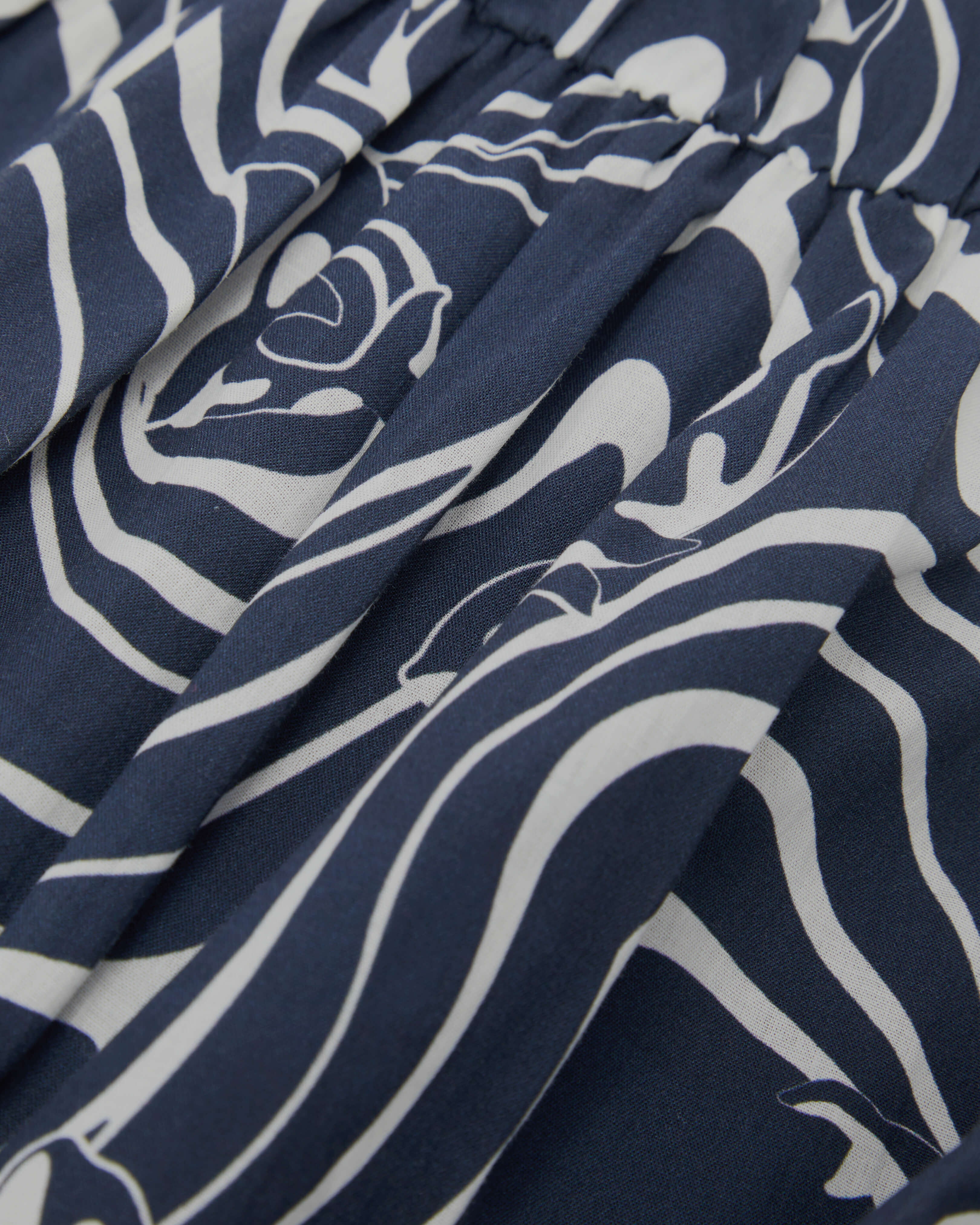 Vestido de algodón con estampado Orcas para niña AZUL MARINO look1 view