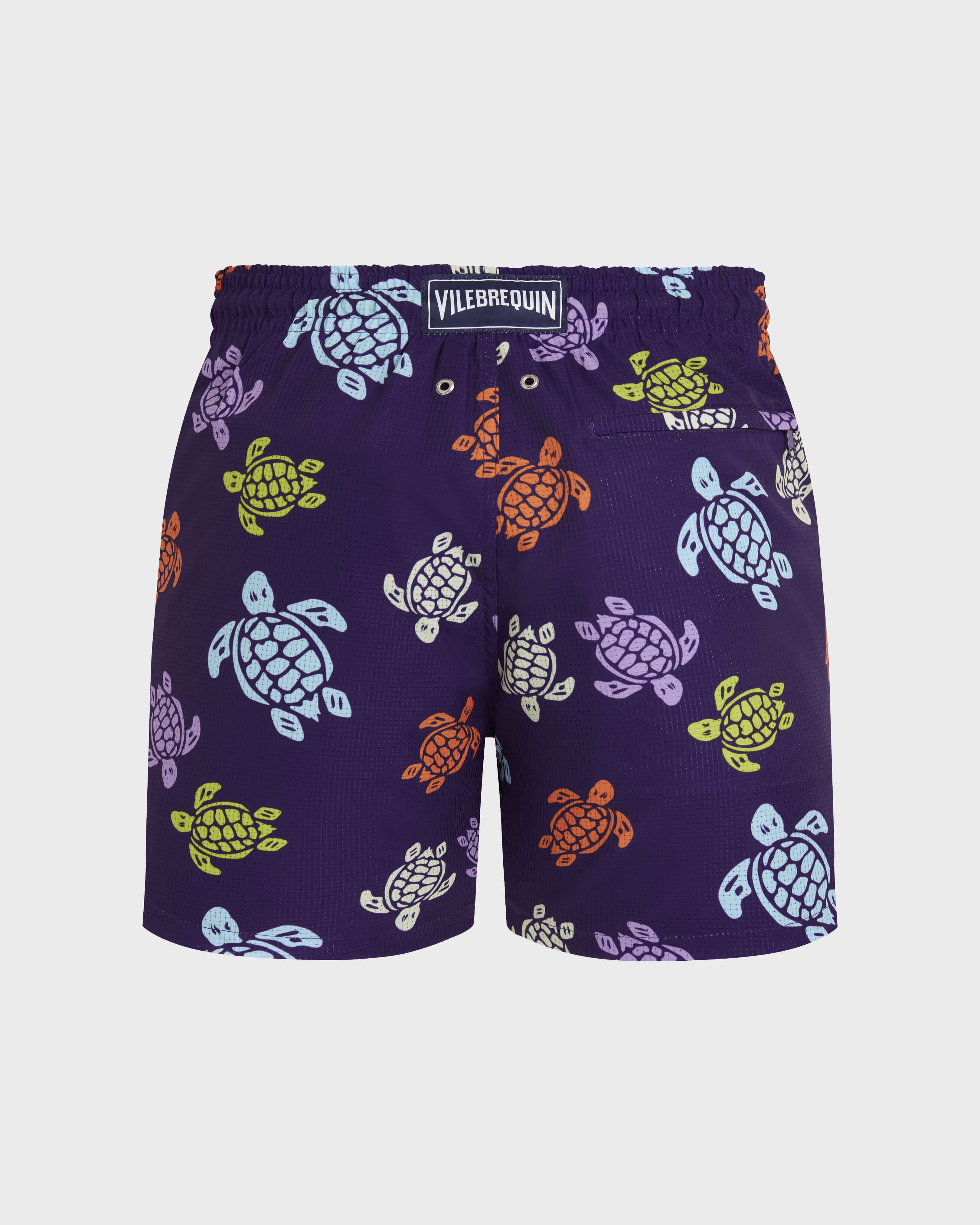 Bañador microperforado ultraligero y plegable con estampado Tortues Multicolores para hombre VIOLETTE back view